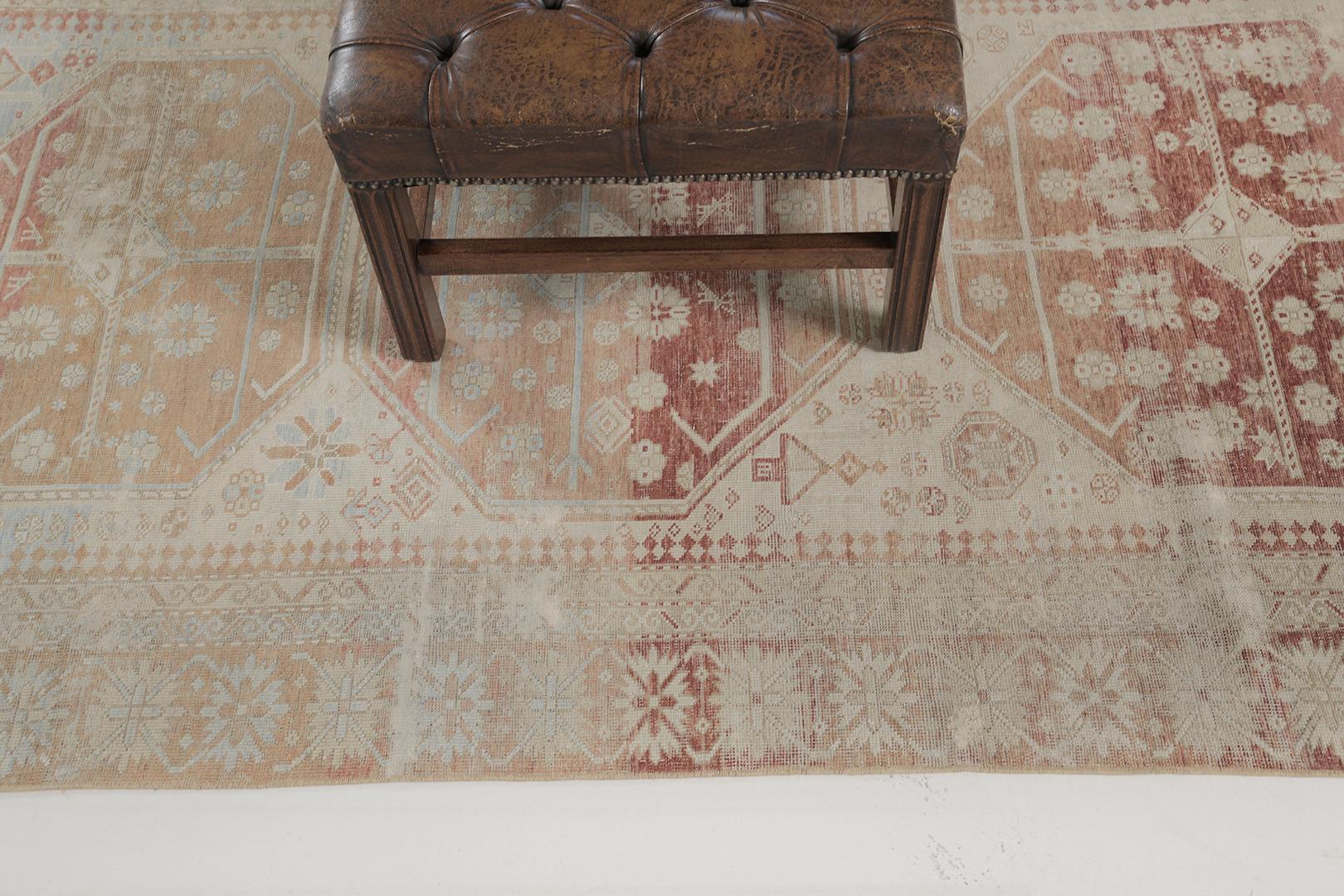 Early 20th Century Antique Caucasian Shirvan by Mehraban Rugs For Sale