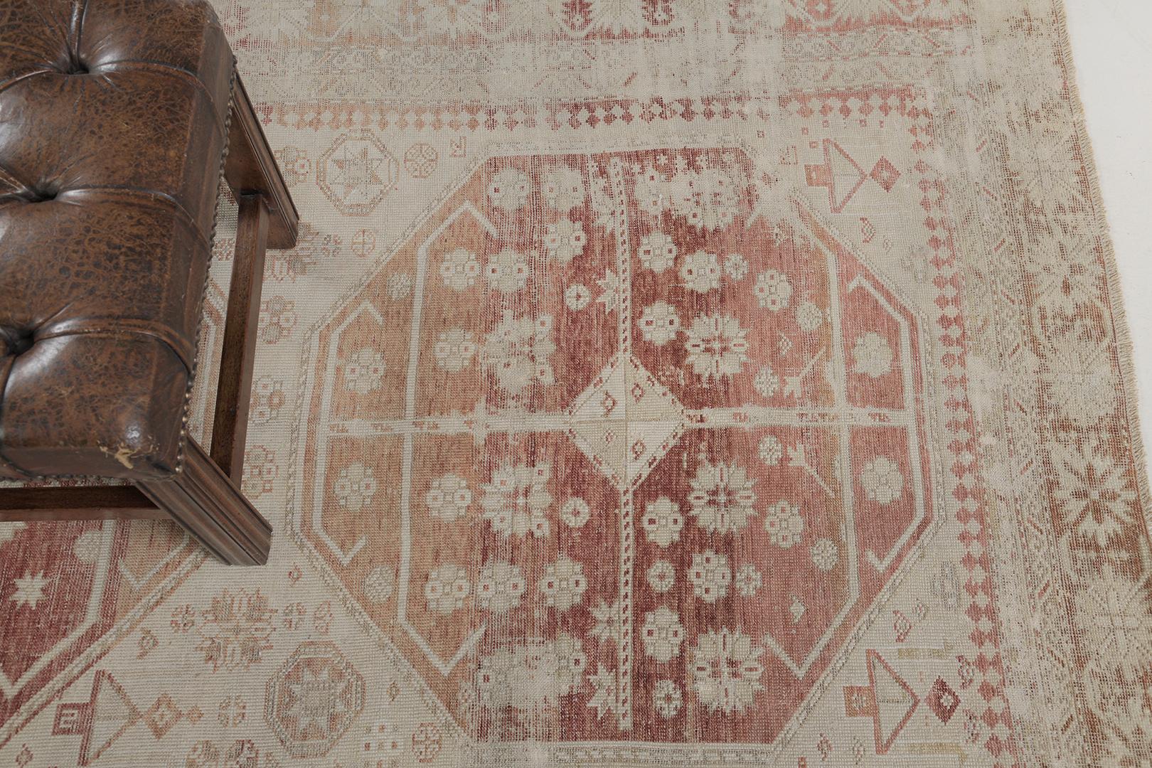 Wool Antique Caucasian Shirvan by Mehraban Rugs For Sale