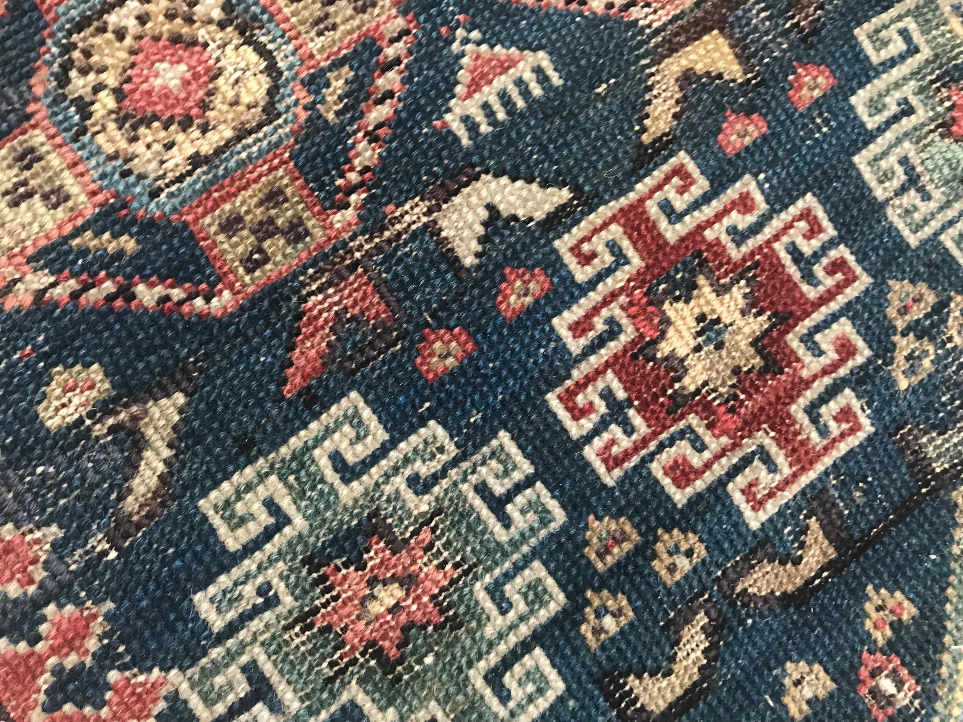 Antique Caucasian Shirvan Chichi Rug For Sale 5