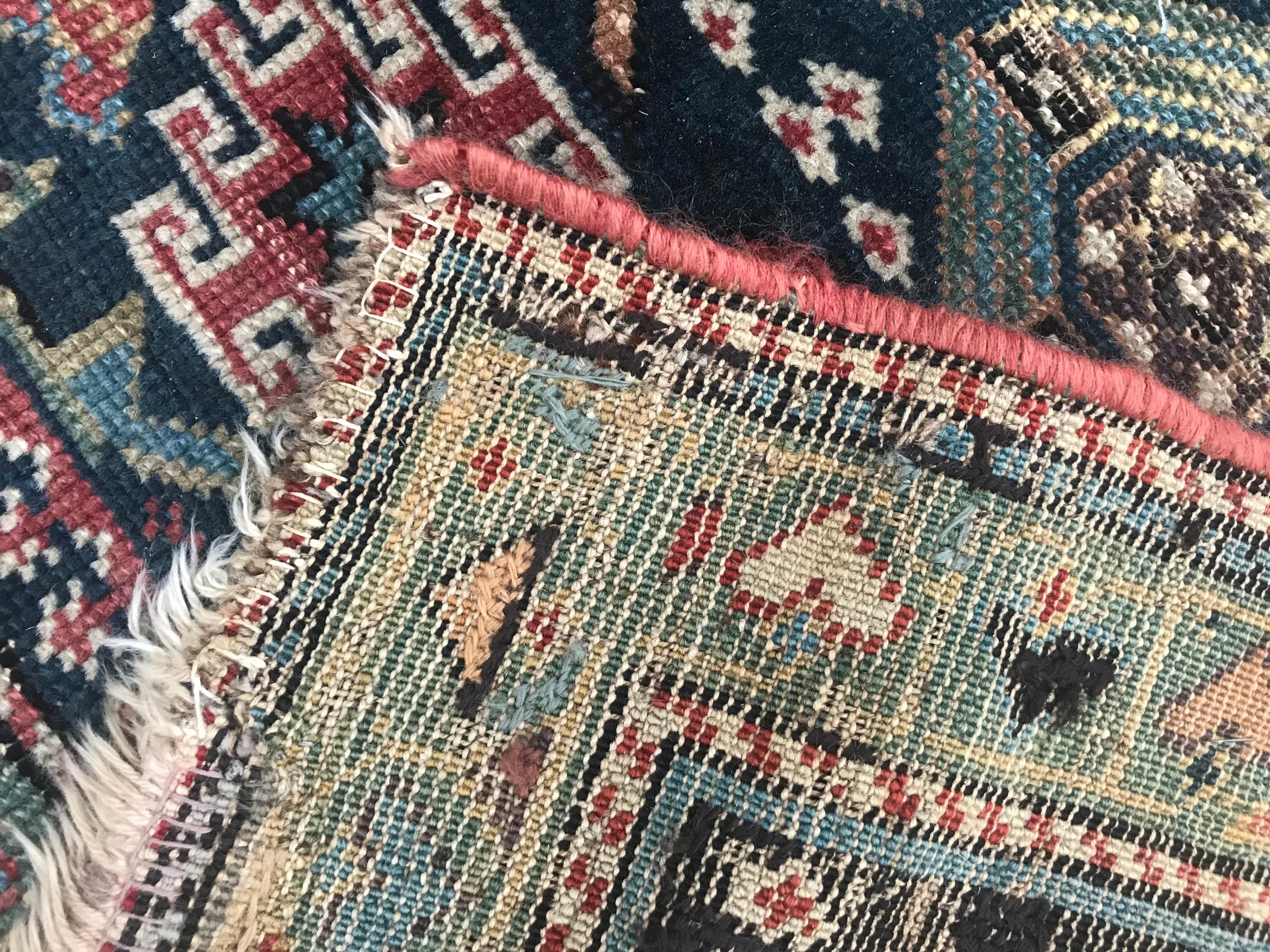 Antiker kaukasischer Schirwan-Chichi-Teppich im Angebot 6