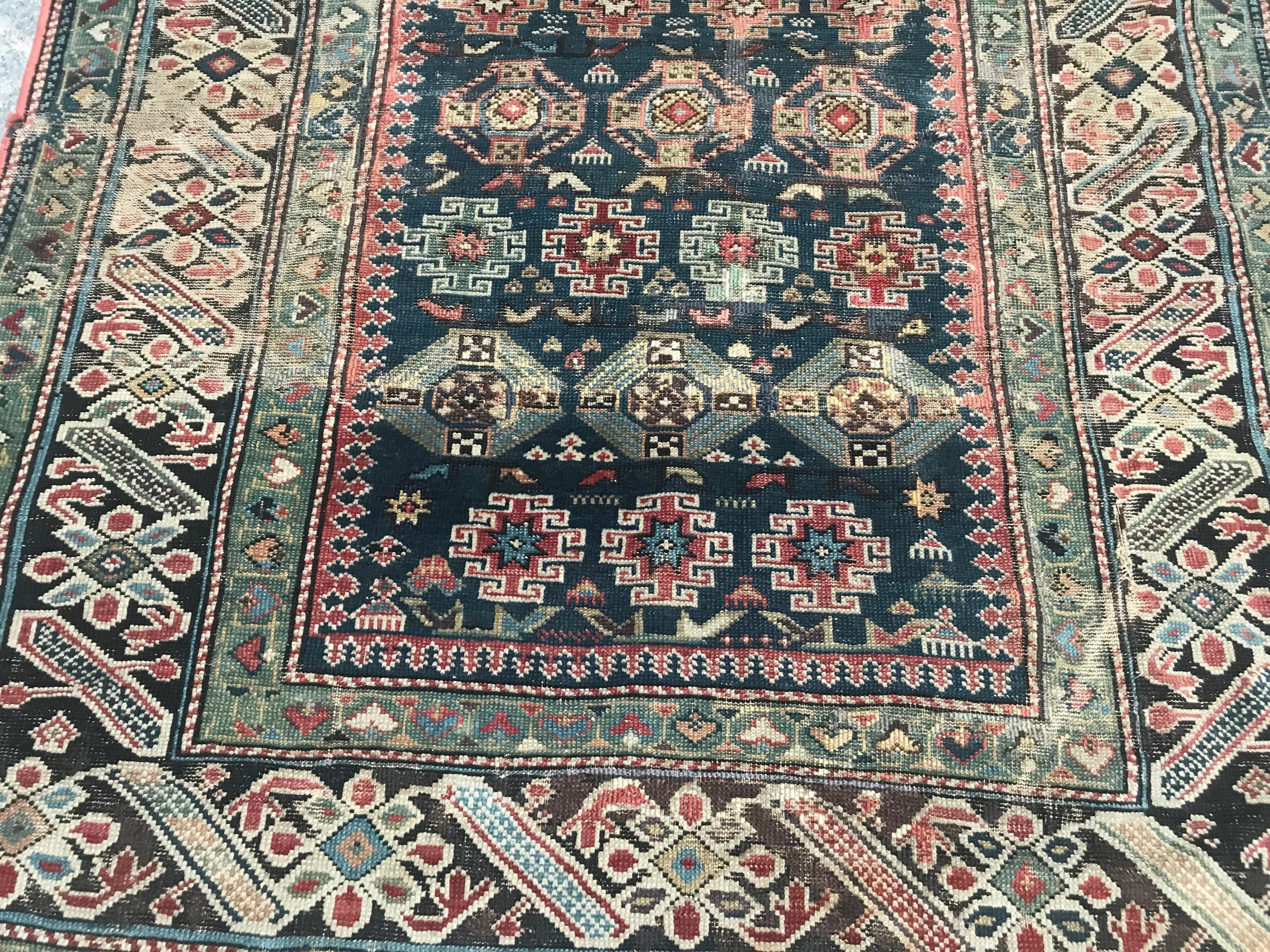 Azerbaijani Antique Caucasian Shirvan Chichi Rug For Sale