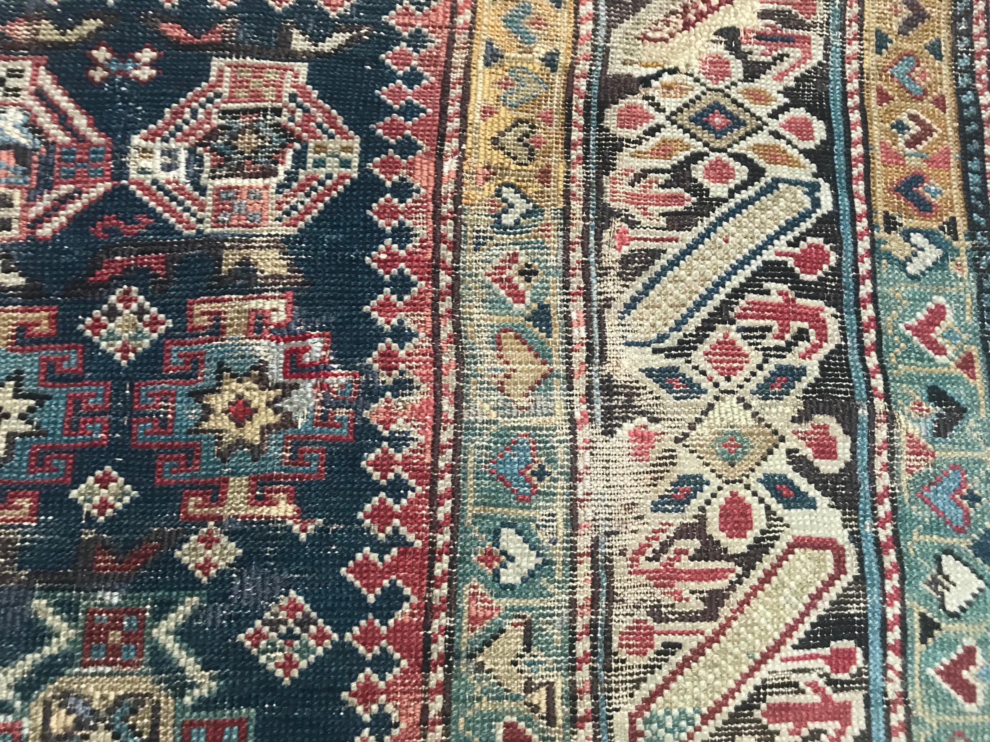 Antiker kaukasischer Schirwan-Chichi-Teppich (19. Jahrhundert) im Angebot