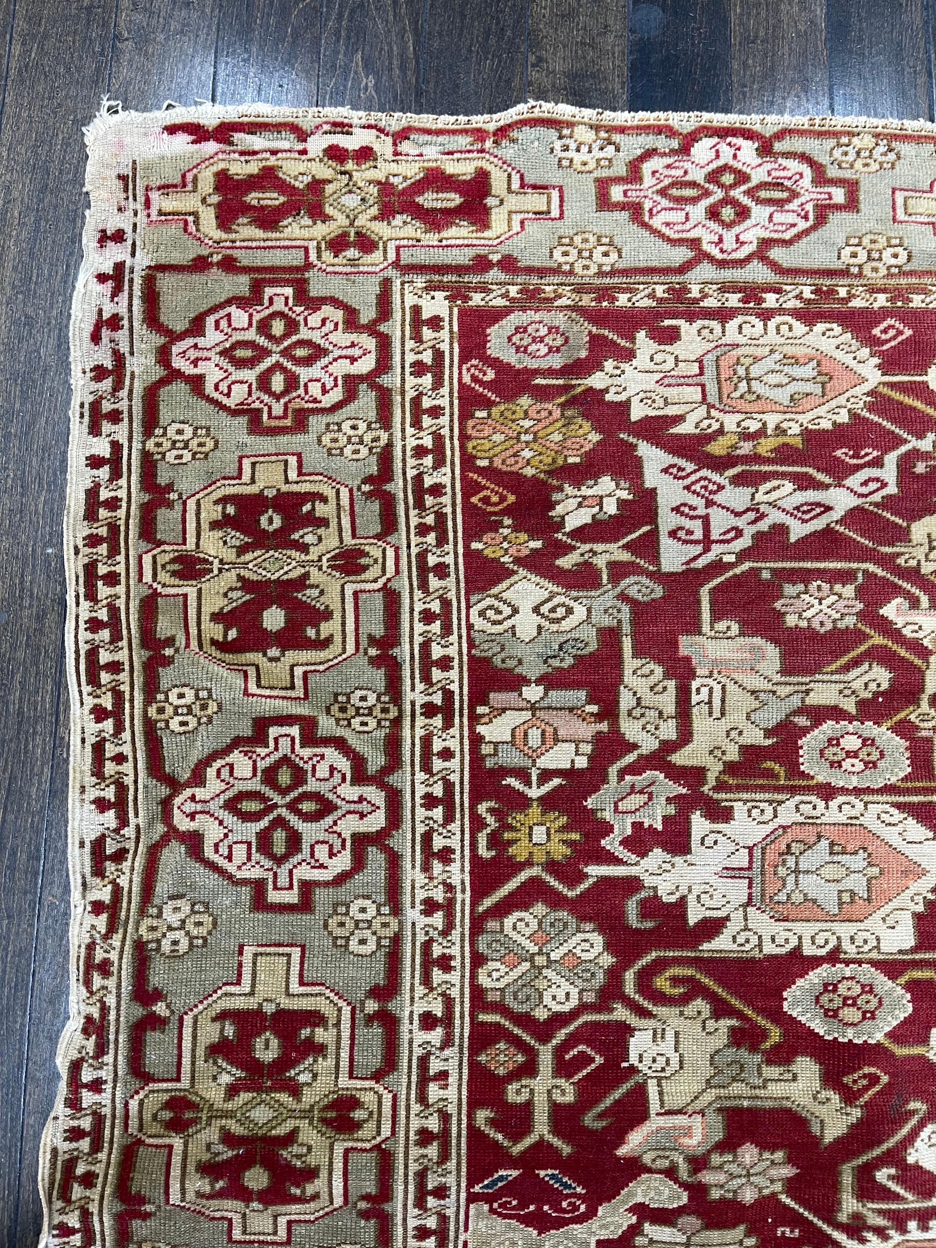 Antique Caucasian Shirvan circa 1880 For Sale 2