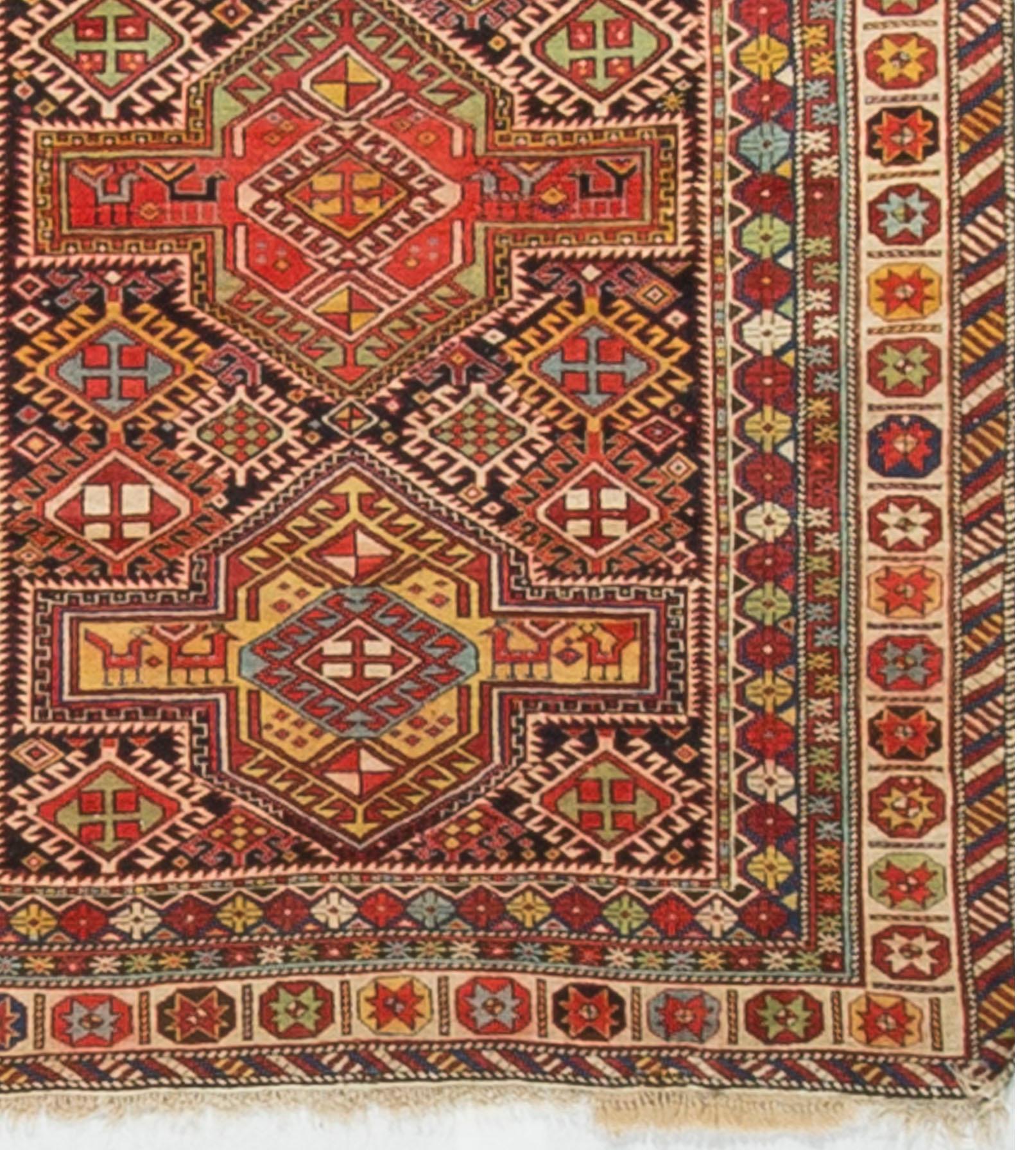 Antique Caucasian Shirvan, circa 1880 In Excellent Condition For Sale In Secaucus, NJ