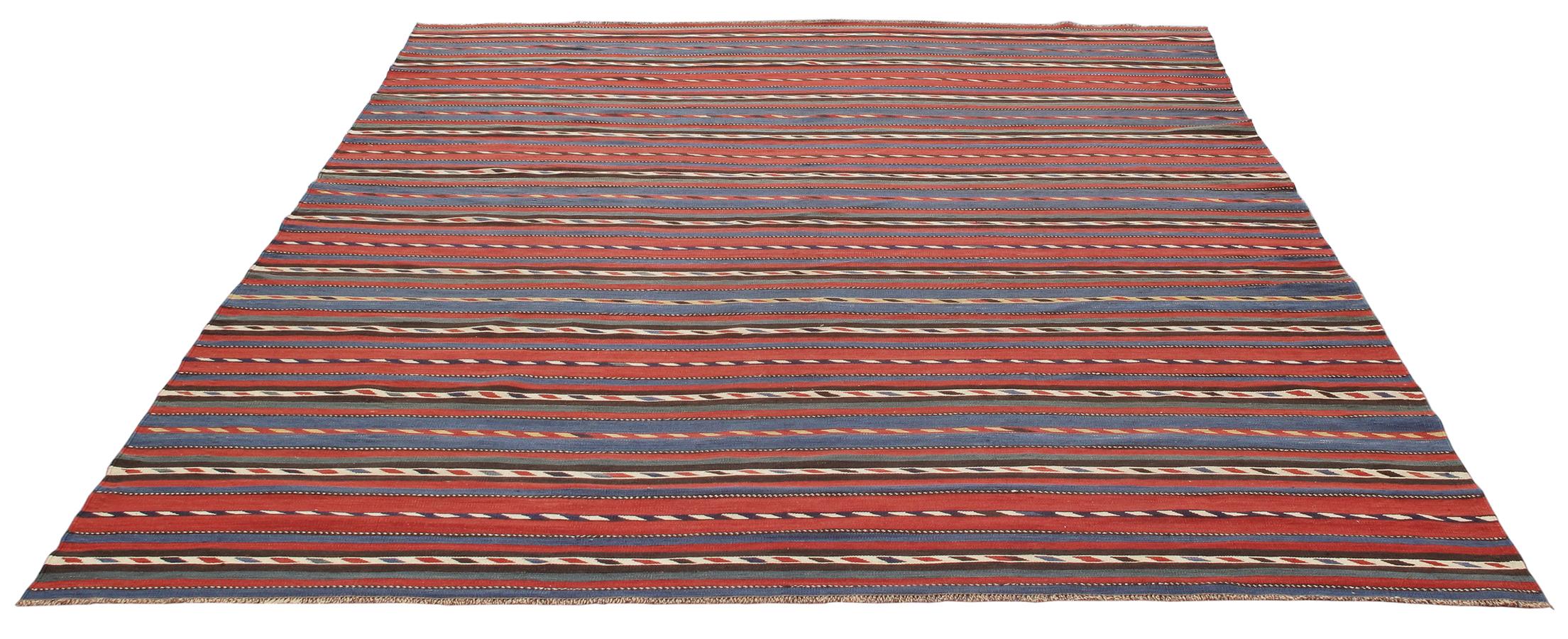 Hand-Woven Antique Caucasian Shirvan Flat-Weave Rug For Sale
