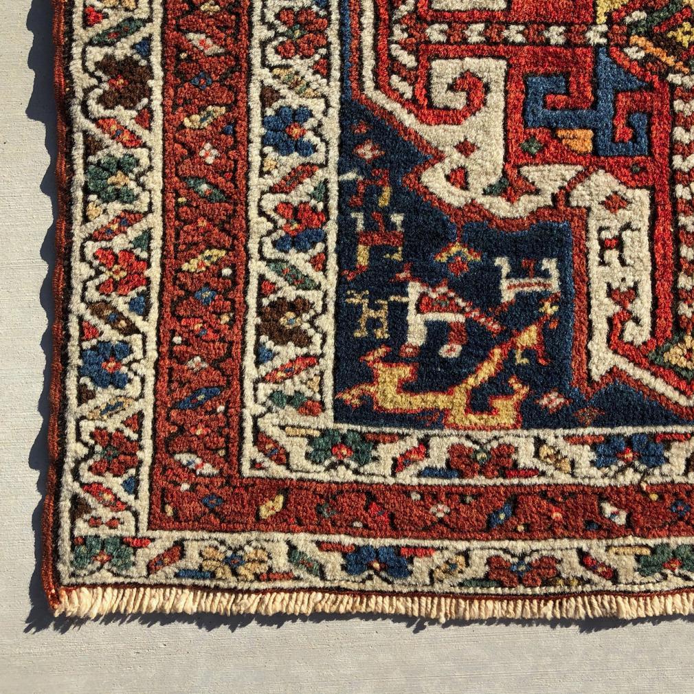 Islamic Antique Caucasian Shirvan Kabistan Rug, District of Shemaka, Russian Empire