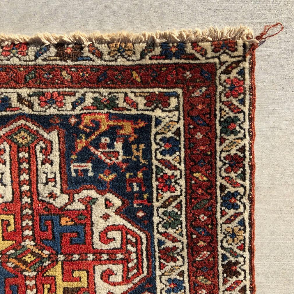 Azerbaijani Antique Caucasian Shirvan Kabistan Rug, District of Shemaka, Russian Empire
