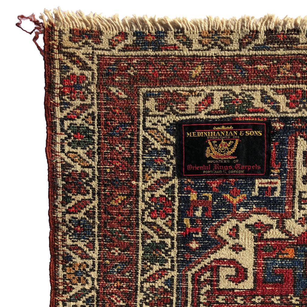 Mid-19th Century Antique Caucasian Shirvan Kabistan Rug, District of Shemaka, Russian Empire