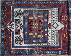 Antique Caucasian Shirvan/ Kazak Prayer Rug, AS IS c-1880