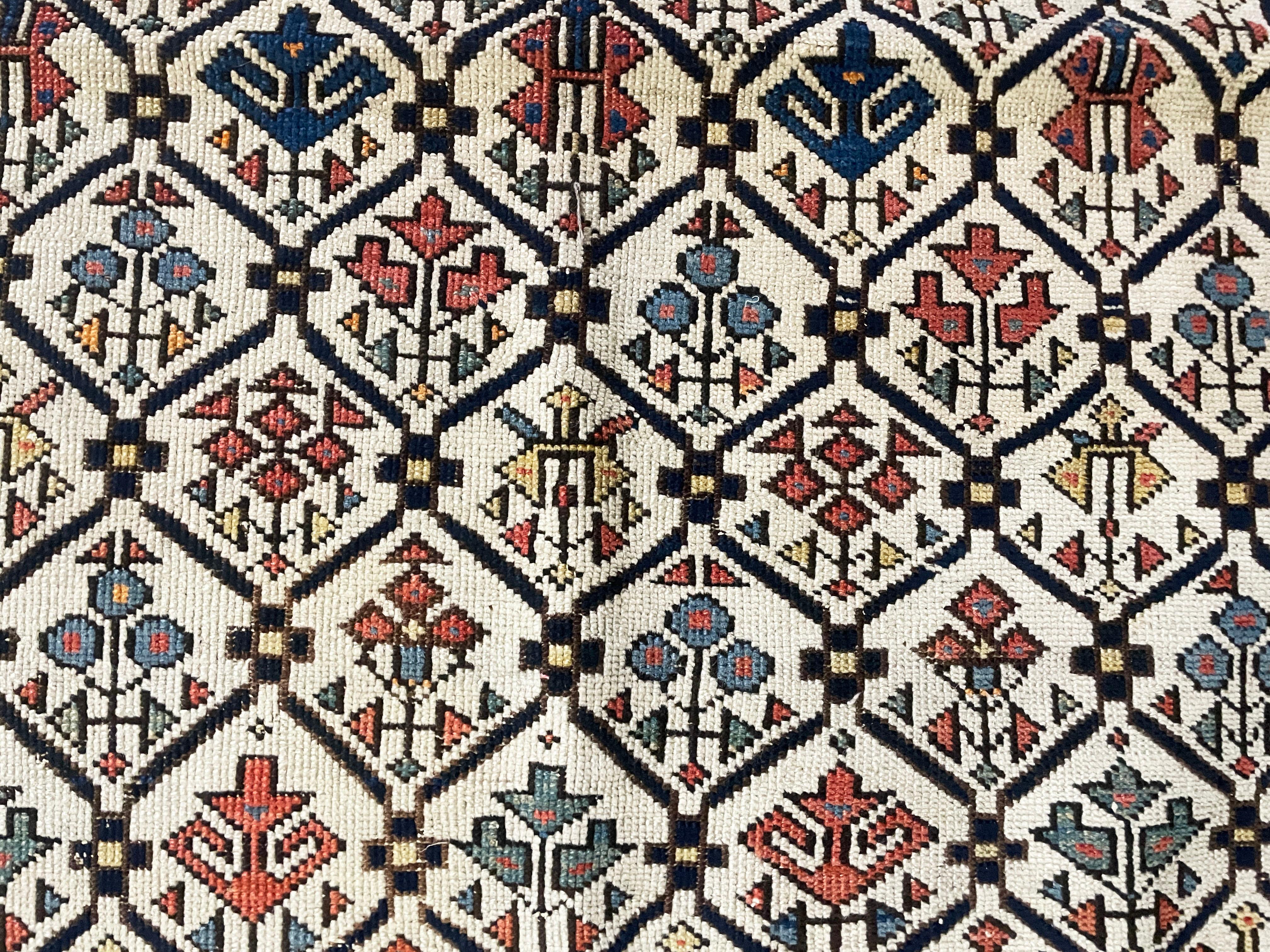 Antique Caucasian Chi Chi/ Shirvan/ Kazak Rug, 3'6