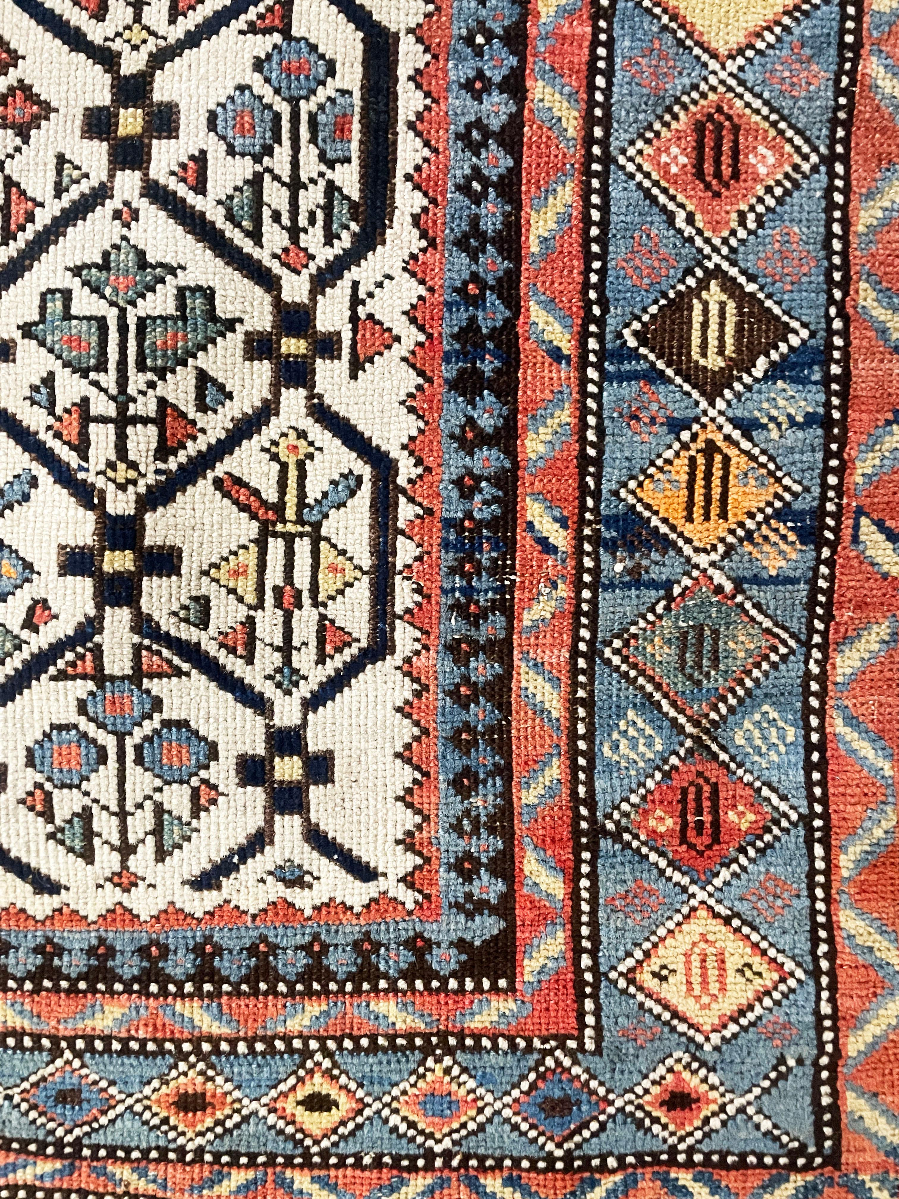 Antique Caucasian Chi Chi/ Shirvan/ Kazak Rug, 3'6