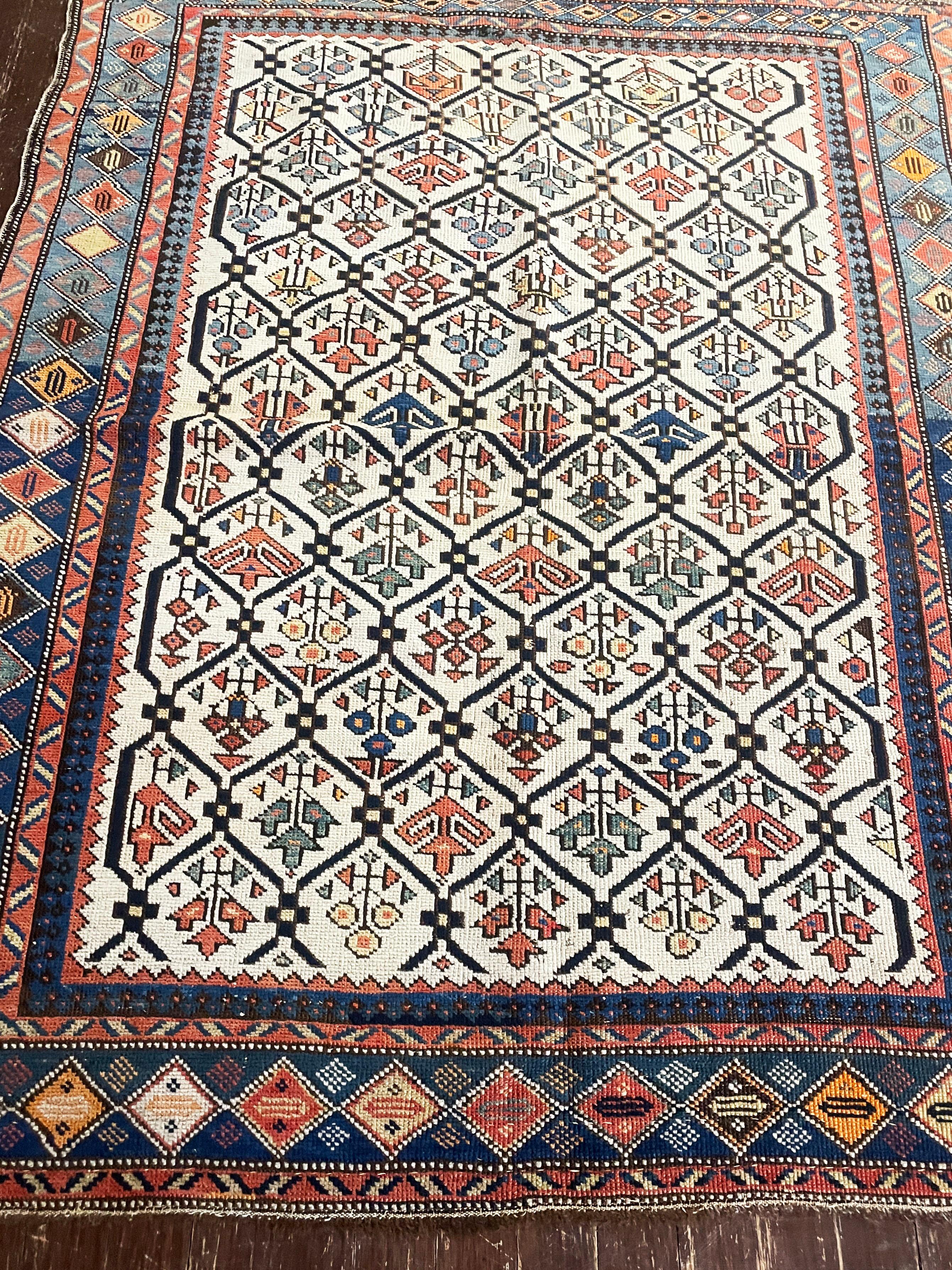 Antique Caucasian Chi Chi/ Shirvan/ Kazak Rug, 3'6