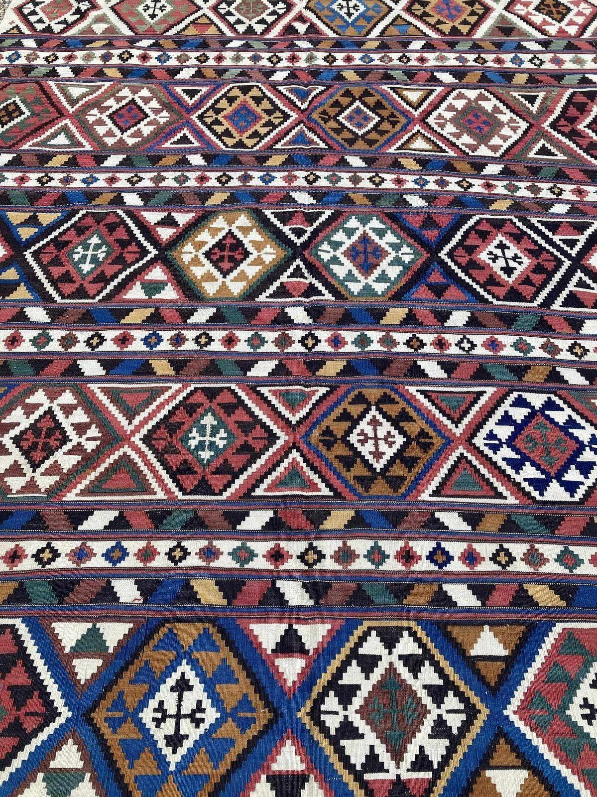 Early 20th Century Antique Caucasian Shirvan Kilim For Sale