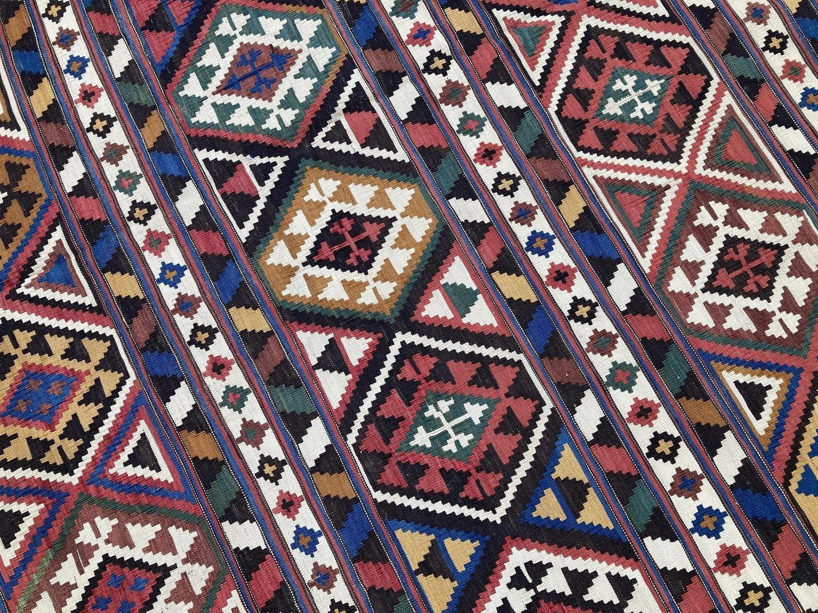 Antiker kaukasischer Schirwan-Kilim 3,33 m x 1,96 m im Angebot 1