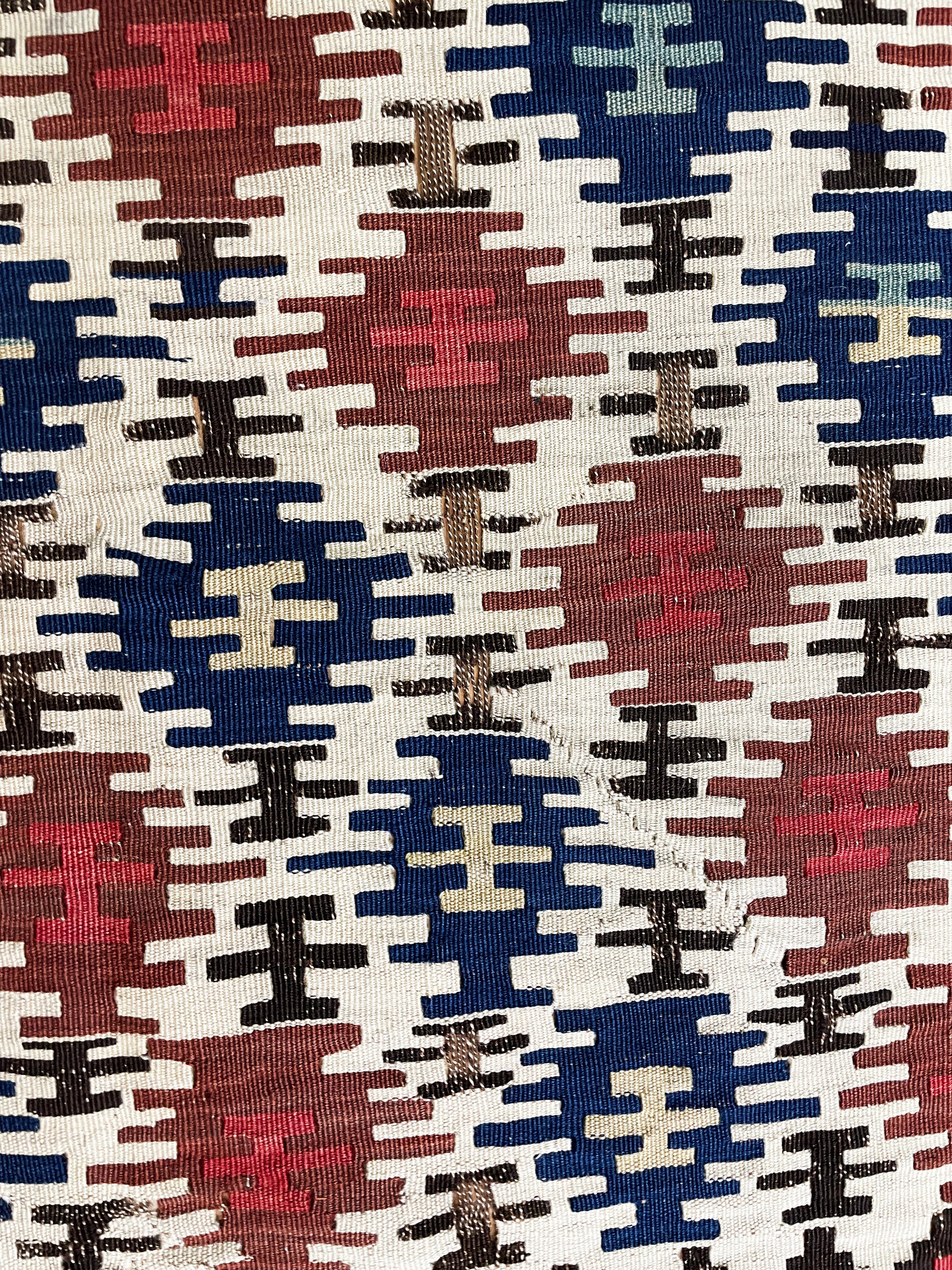 Antiguo kilim caucásico de Shirvan en Bueno estado para la venta en Evanston, IL
