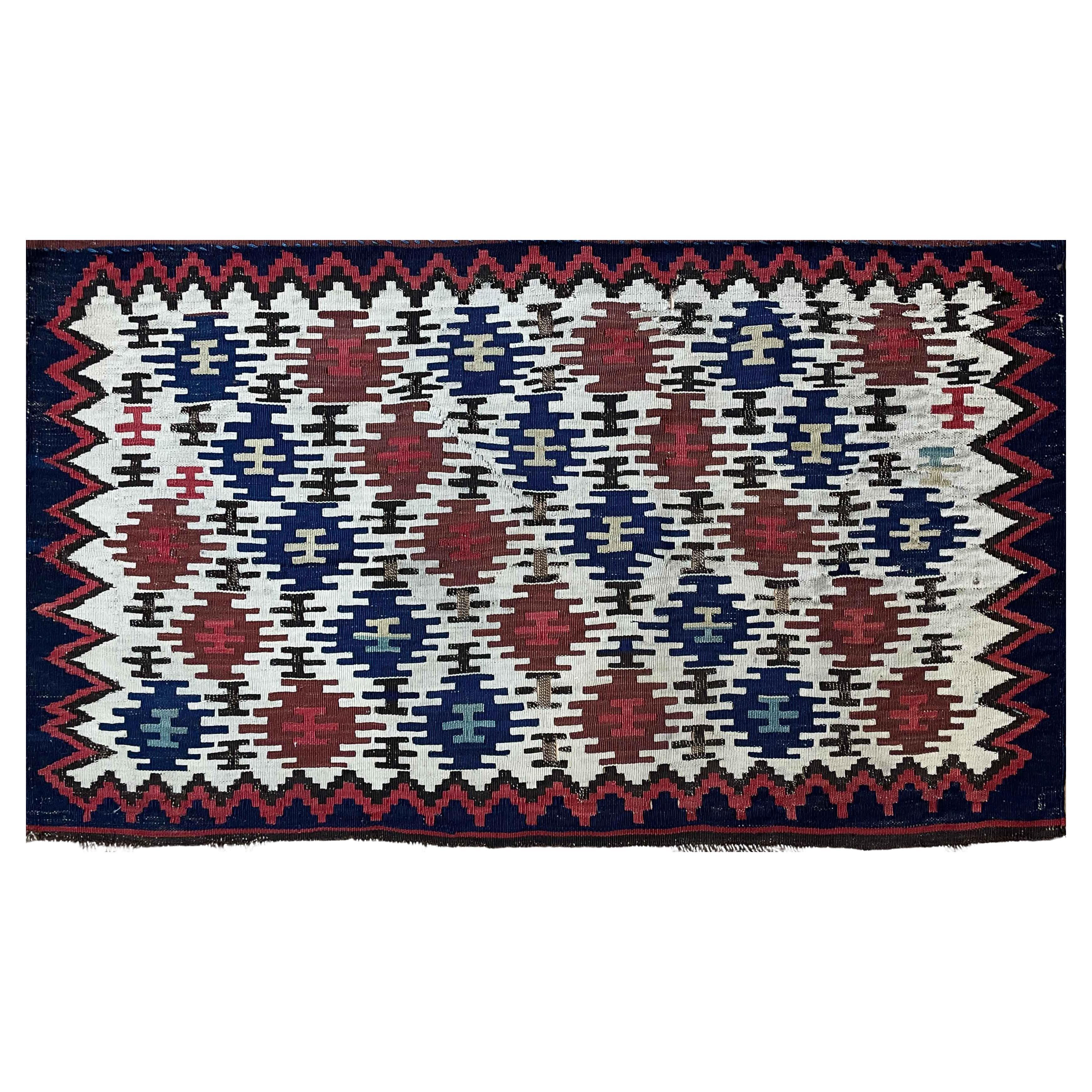 Antique Caucasian Shirvan Kilim