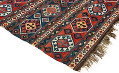Antique Caucasian Shirvan Kilim Late 19th Century Classic Tribal Geometric Style