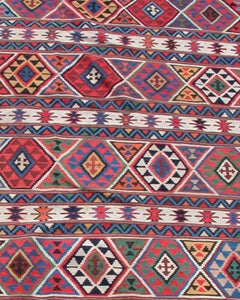 Antique Caucasian Shirvan Kilim, 19th Century