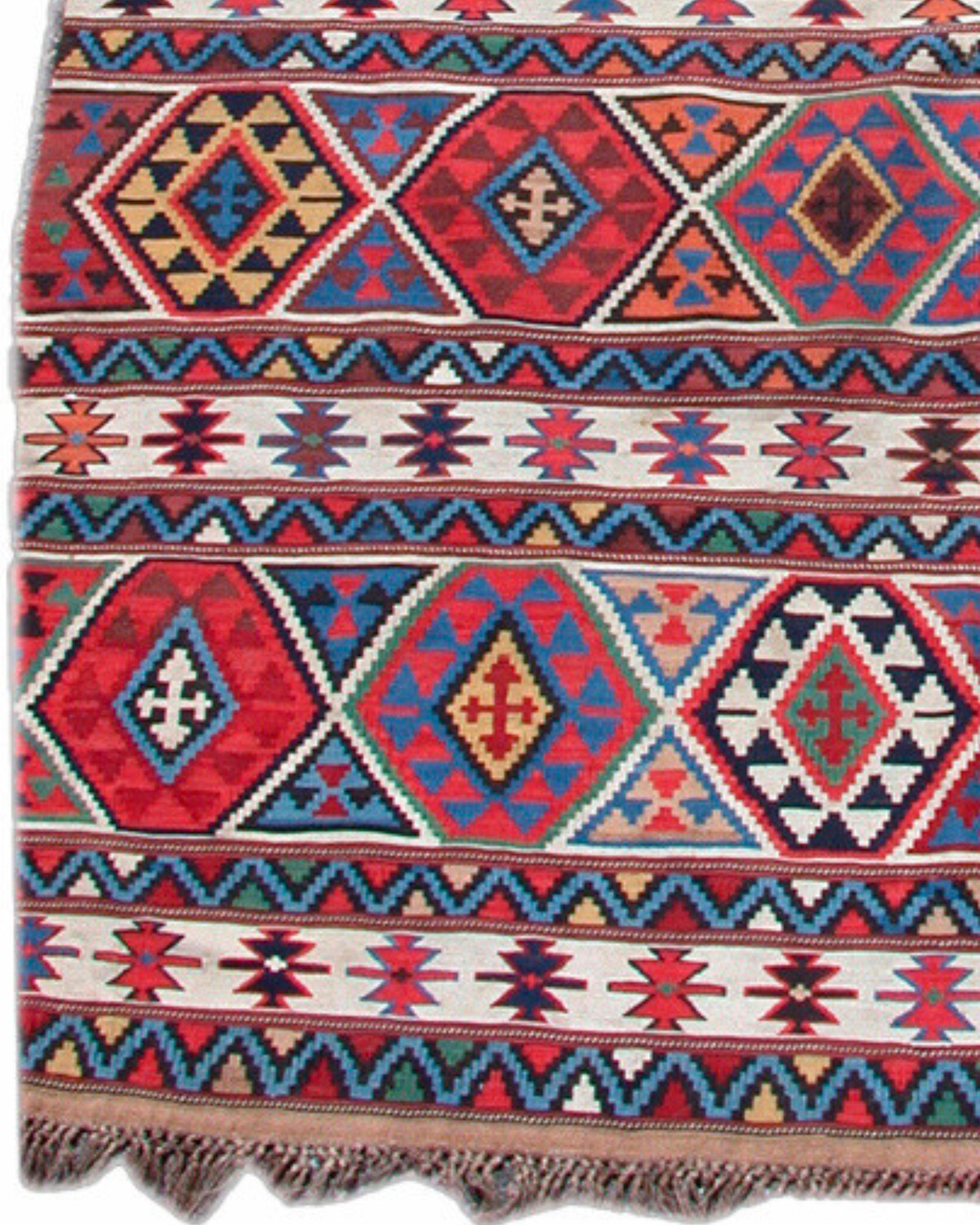 Antique Caucasian Shirvan Kilim Rug, 19th Century In Excellent Condition For Sale In San Francisco, CA