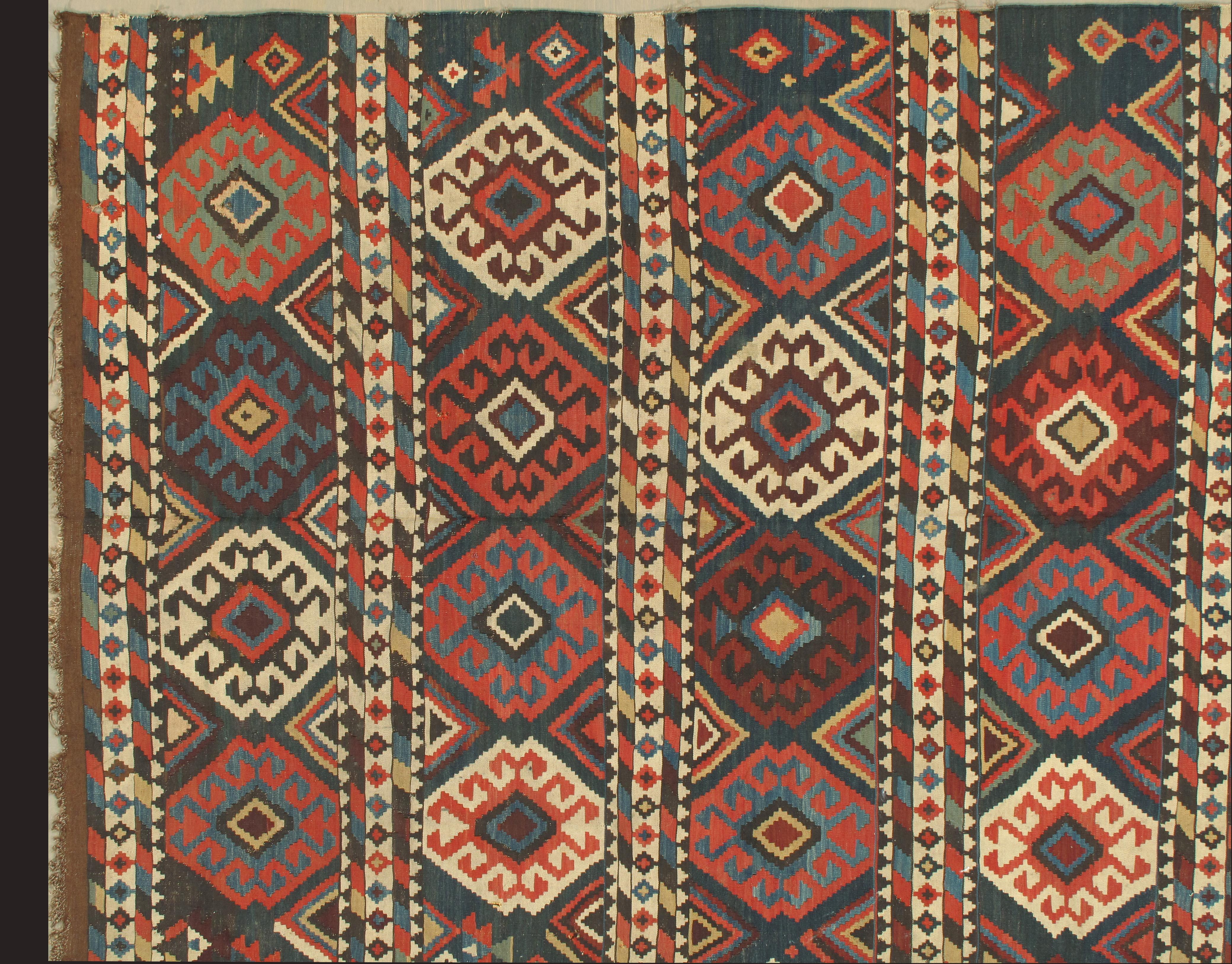 Alfombra antigua caucásica Shirvan Kilim  5'5 x 9'10 en venta 1