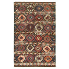 Tapis Kilim caucasien ancien Shirvan  5'5 x 9'10