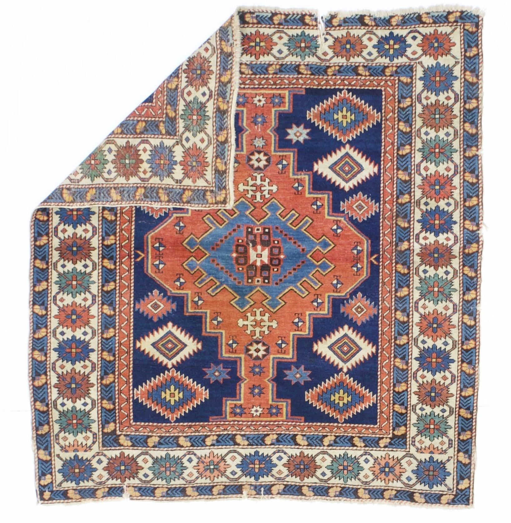 Tappeto antico caucasico Shirvan Kuba 4'3