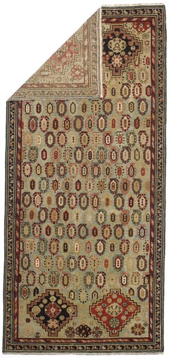 Antique Caucasian Shirvan Long Rug 4'3" x 9’5”