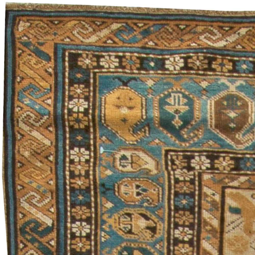 Hand-Knotted Antique Caucasian Shirvan Hand Knotted Wool Rug For Sale