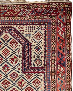 Antique Caucasian Shirvan Prayer Rug, 19th Century