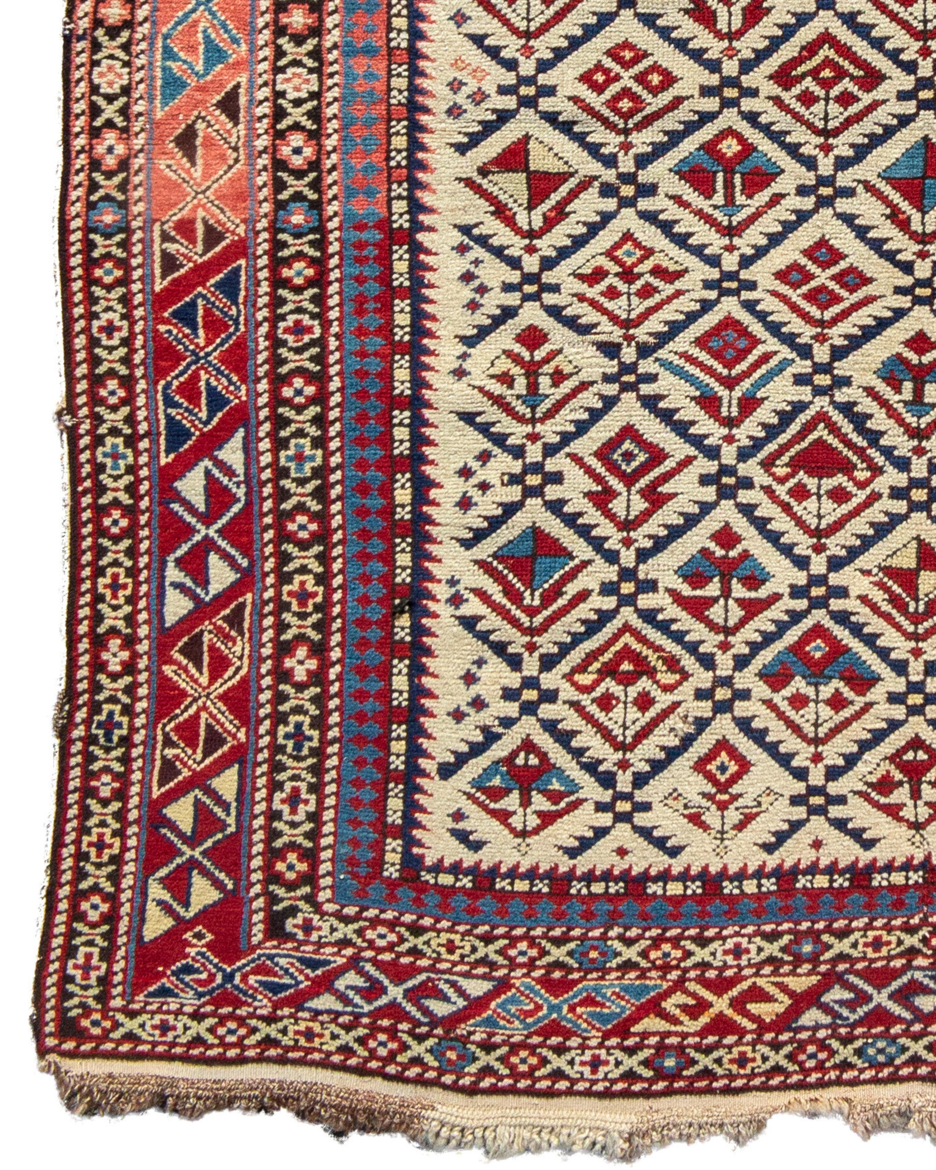 Hand-Woven Antique Caucasian Shirvan Prayer Rug, 19th Century For Sale