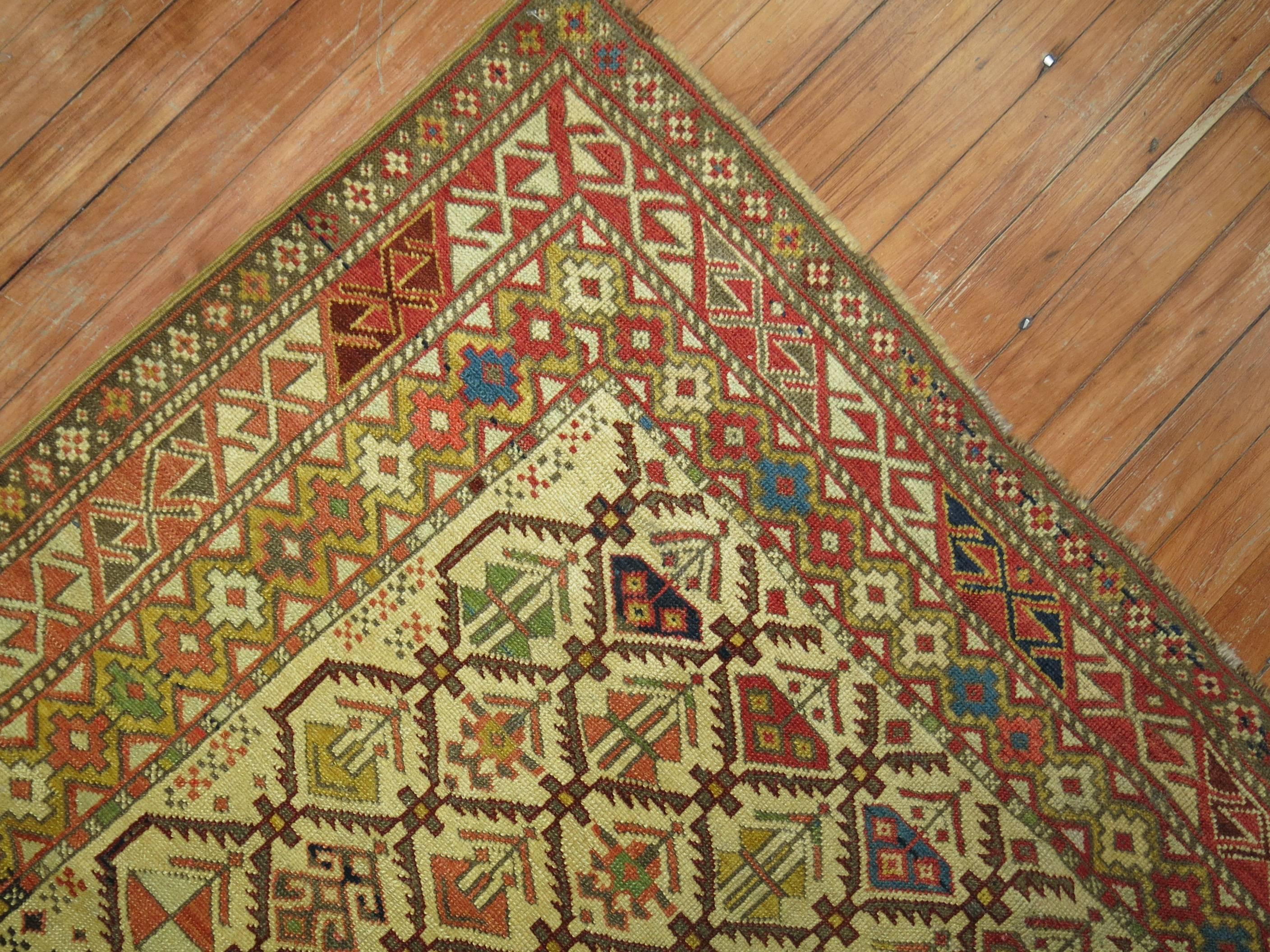 Collectible Antique Caucasian Shirvan Prayer Rug In Good Condition In New York, NY
