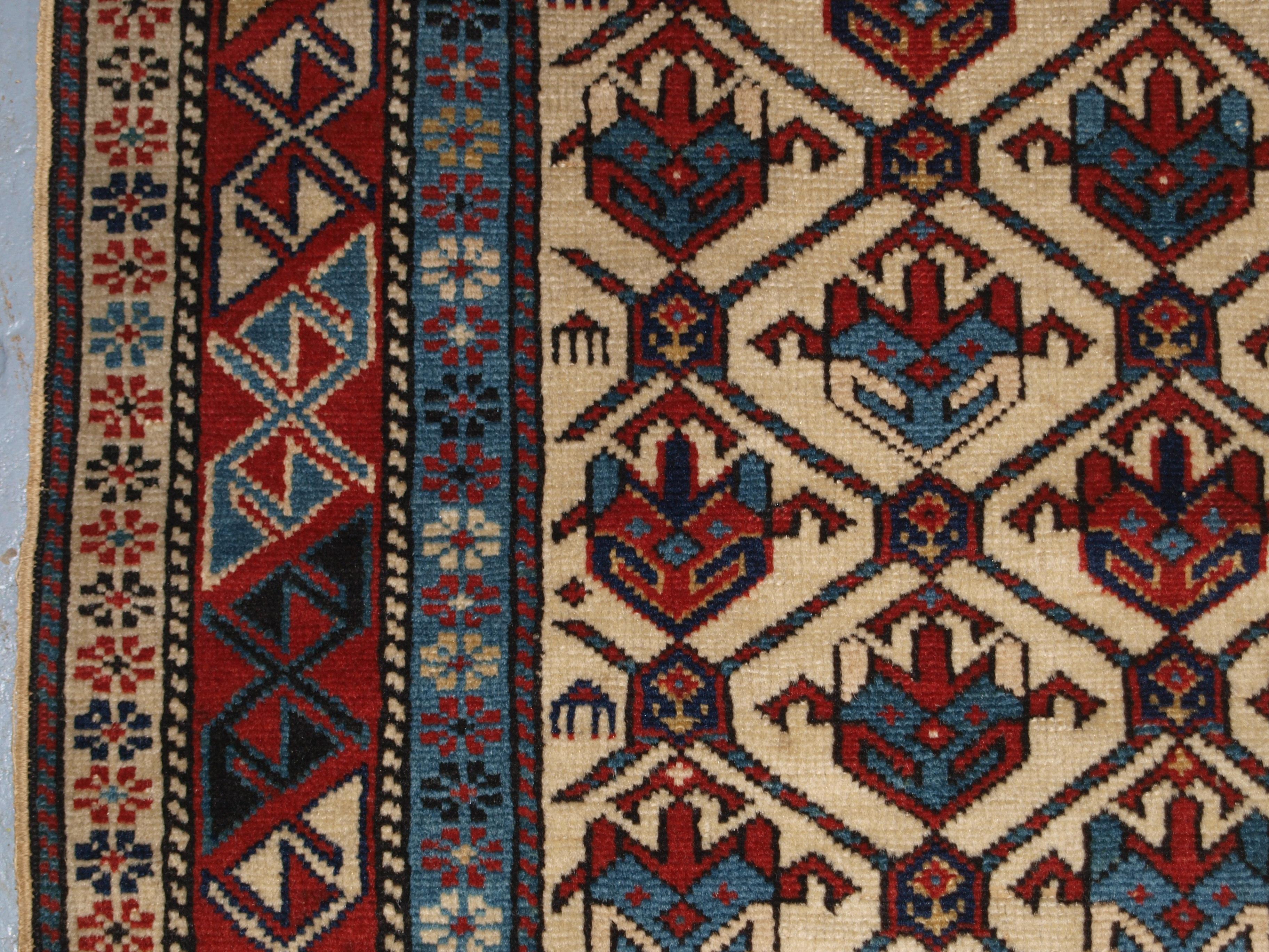 Antique Caucasian Shirvan Prayer Rug with Lattice Design, Ex Zaleski Collection 4