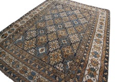 Antique Caucasian Shirvan Rug 122cmx147cm Tribal Geometric Rug 4x5 c.1880
