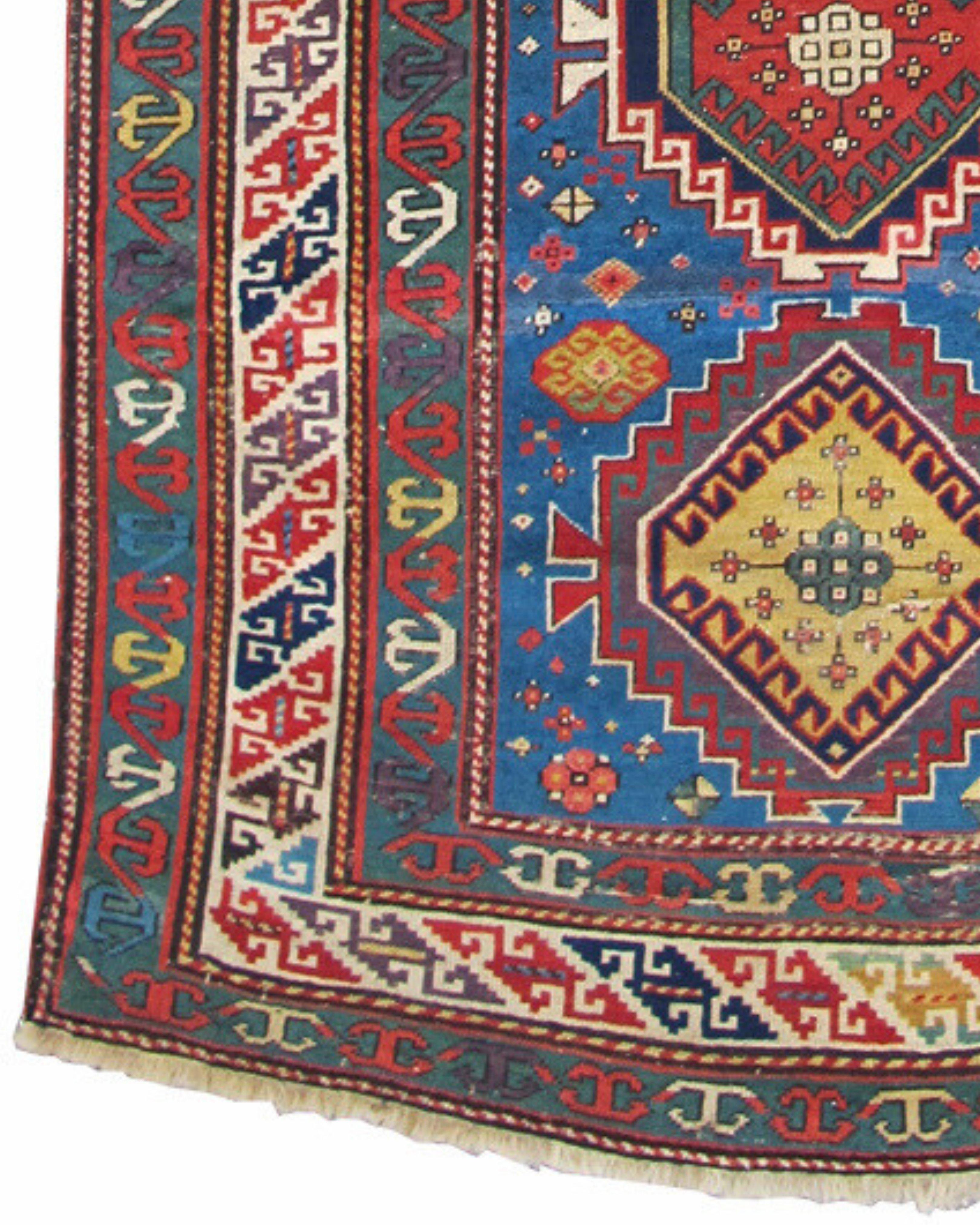 Wool Antique Caucasian Shirvan Rug, 19th Century For Sale