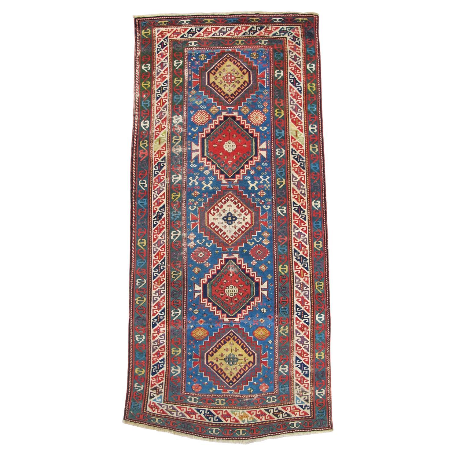 Ancien tapis caucasien Shirvan, 19e siècle