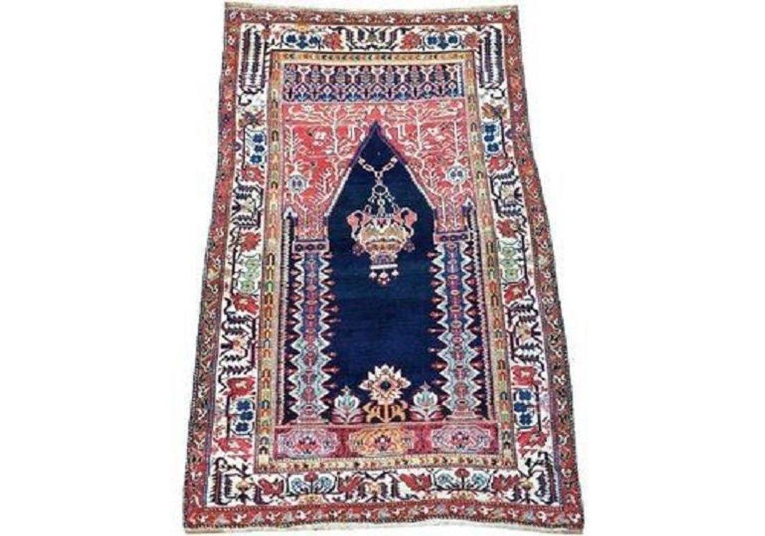 A fabulous antique Shirvan rug, handwoven in the South East Caucasian mountains of Azerbaijan circa 1900 with a traditional Mihrab design on a rich blue field and great secondary colours.

Size: 2.05m x 1.35m (6ft 9in x 4ft 5in)

This rug is in
