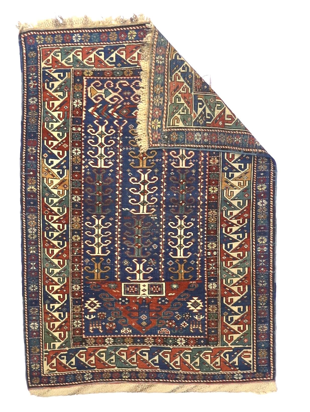 Antiker kaukasischer Schirwan-Teppich 2'11