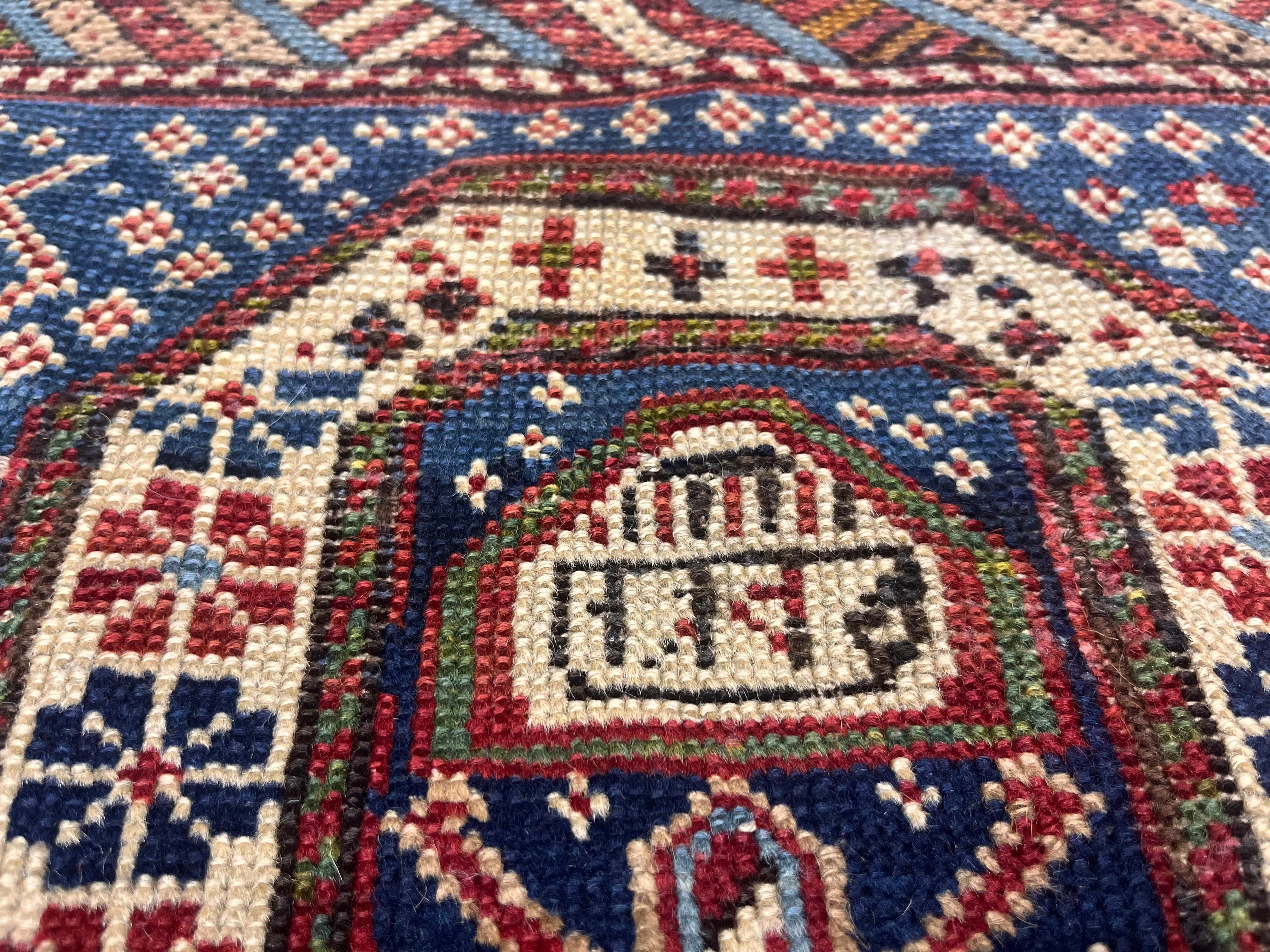 Alfombra Shirvan Caucásica Antigua 2'9