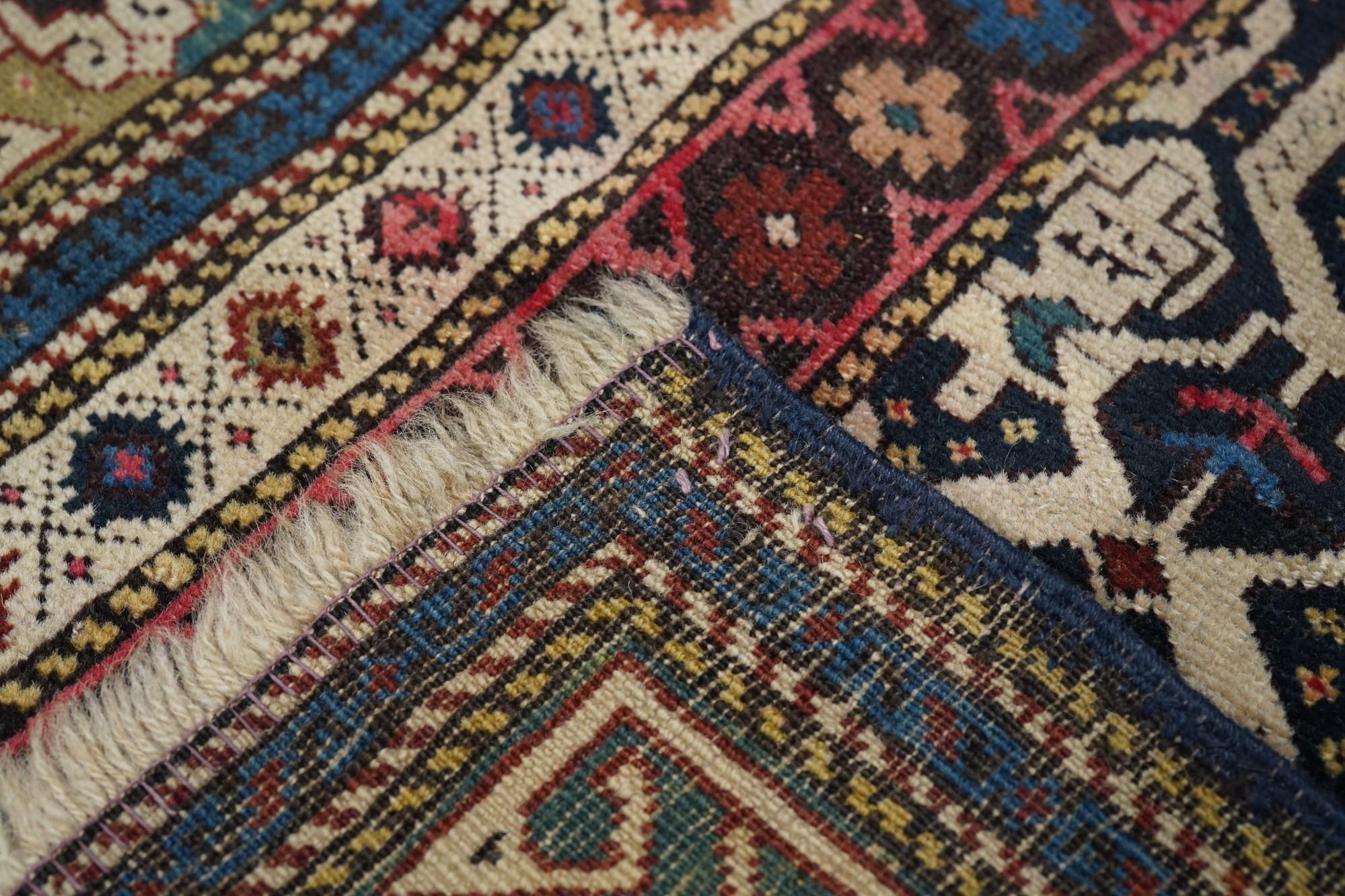 Antique Caucasian Shirvan Rug  For Sale 5
