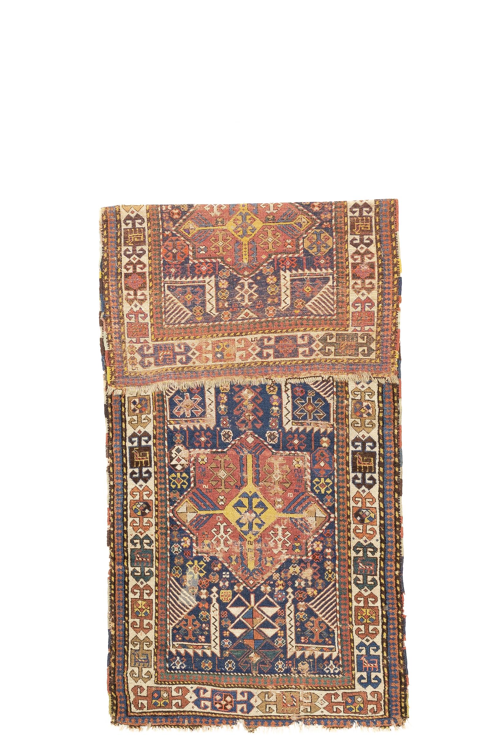Tapis ancien caucasien Shirvan 3'10