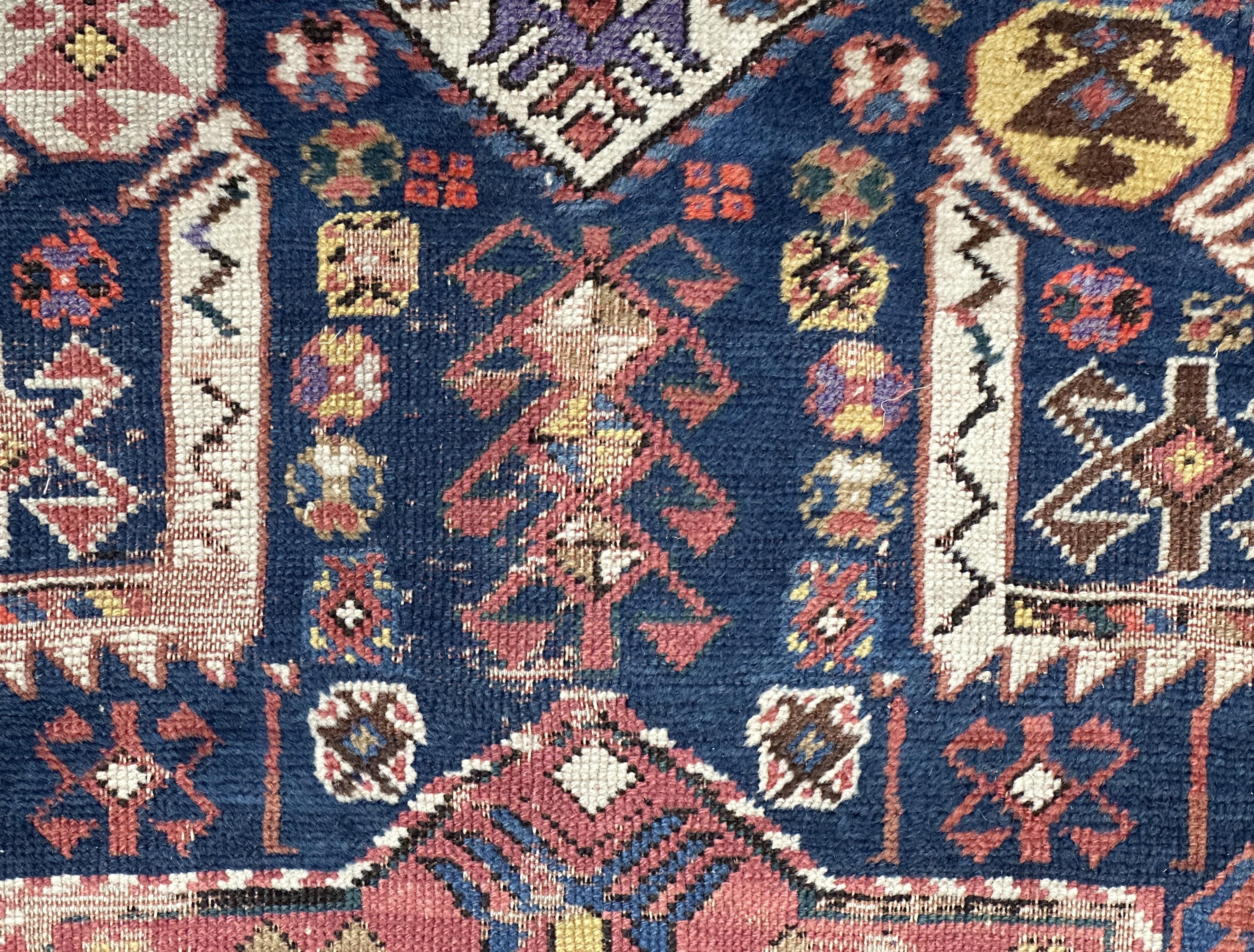 Tapis ancien caucasien Shirvan 3'10