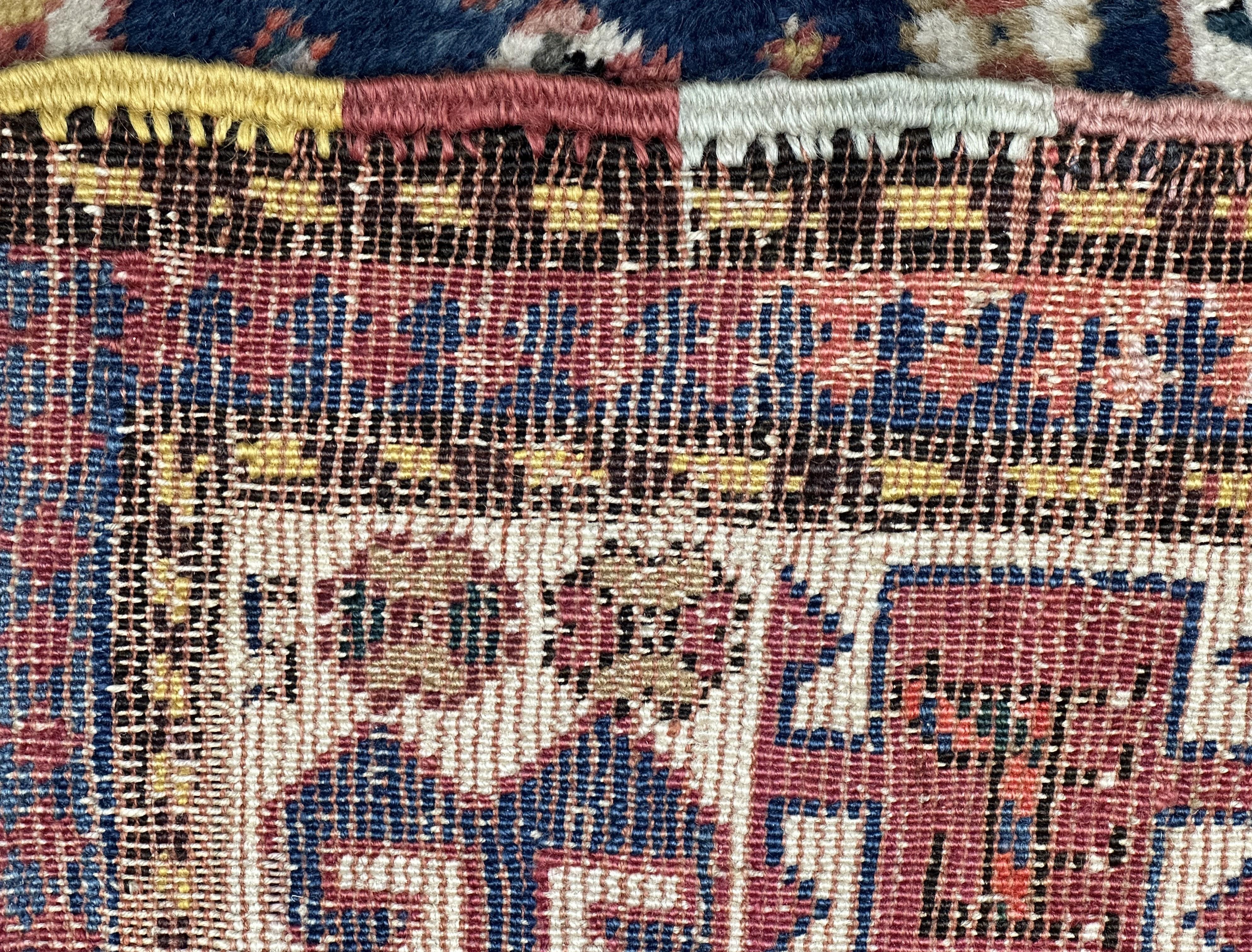 XIXe siècle Tapis ancien caucasien Shirvan 3'10
