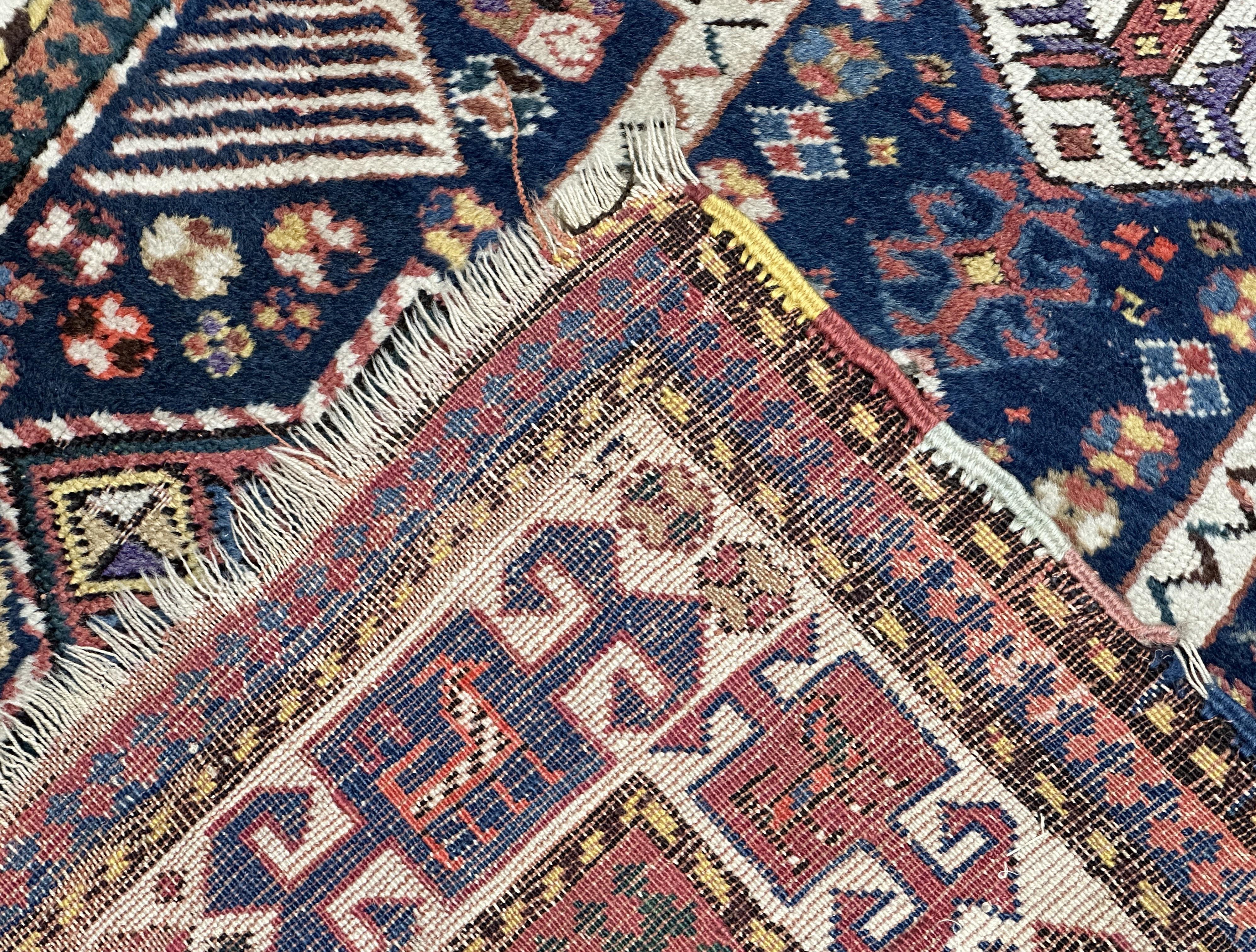 Laine Tapis ancien caucasien Shirvan 3'10