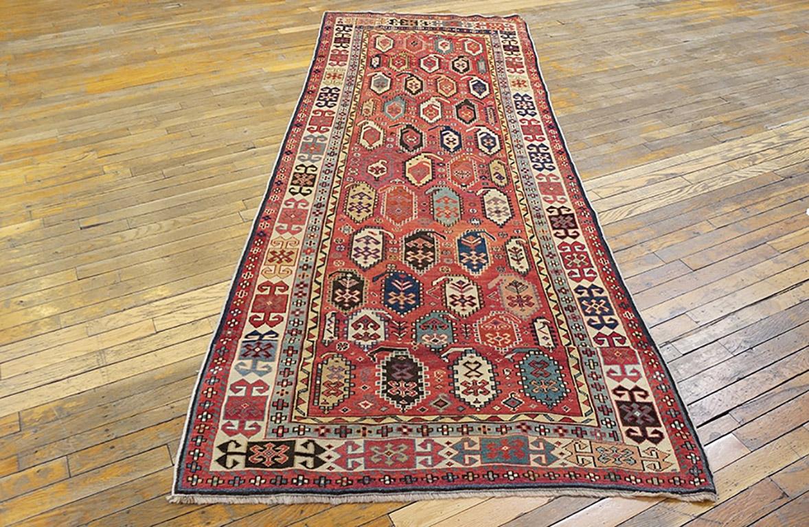 Antiker kaukasischer Schirwan-Teppich, Größe: 3'3