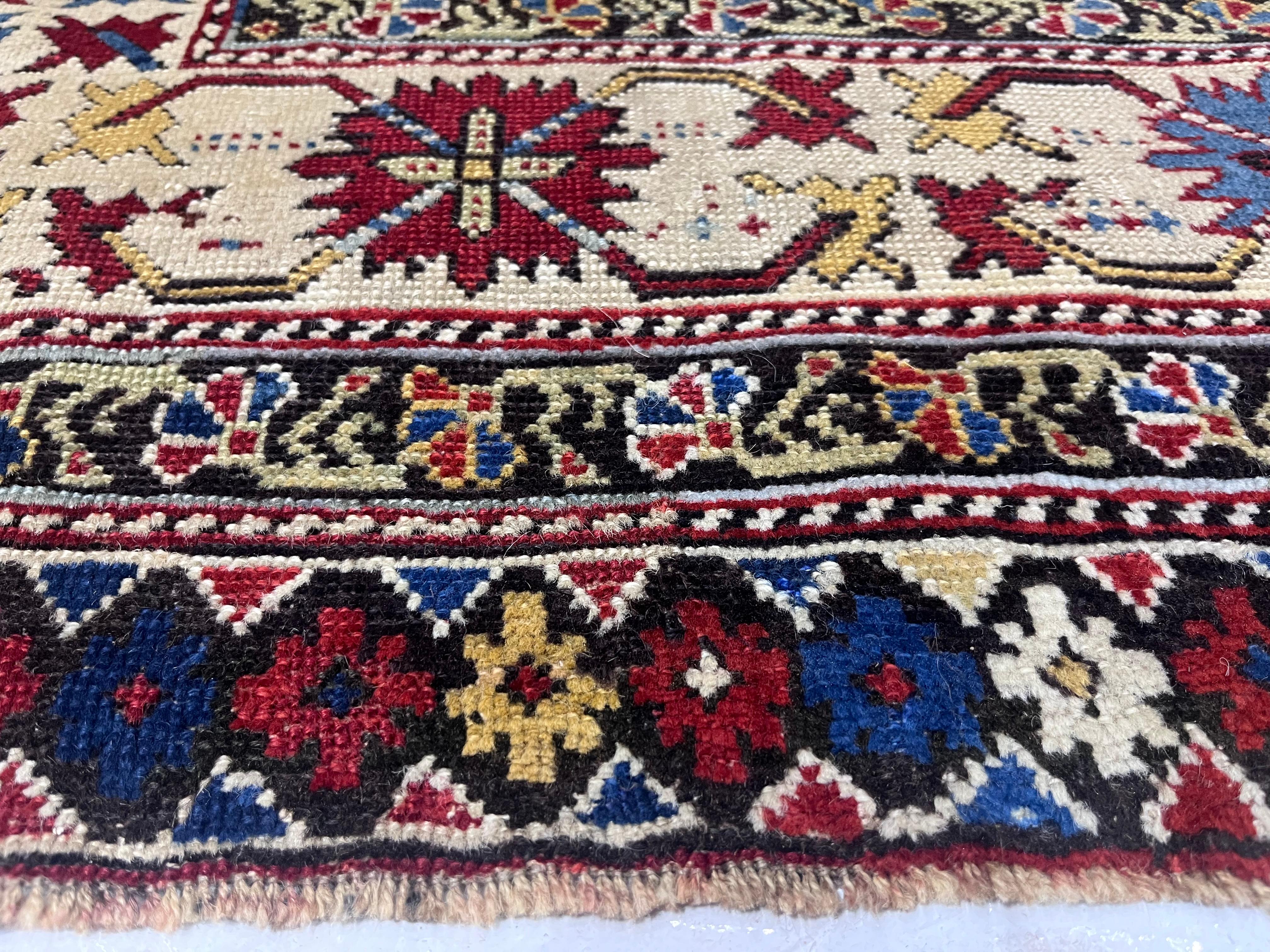 Tapis ancien caucasien Shirvan 3'5 x 10'0