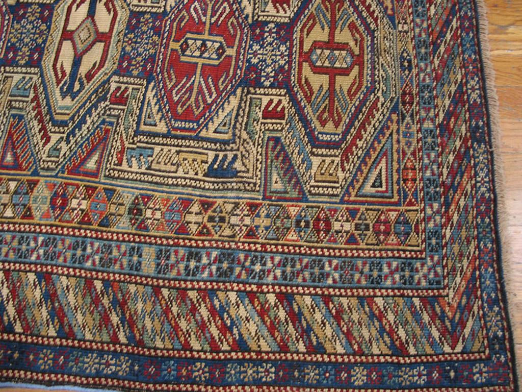 Late 19th Century Caucasian Shirvan Carpet ( 3'5