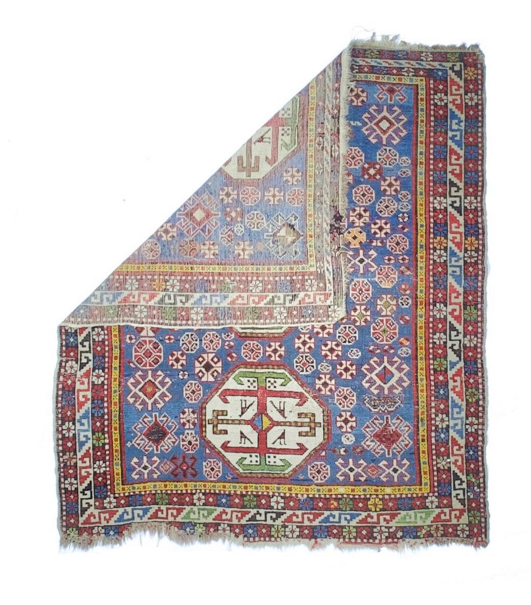 Antiker kaukasischer Schirwan-Teppich 3'9