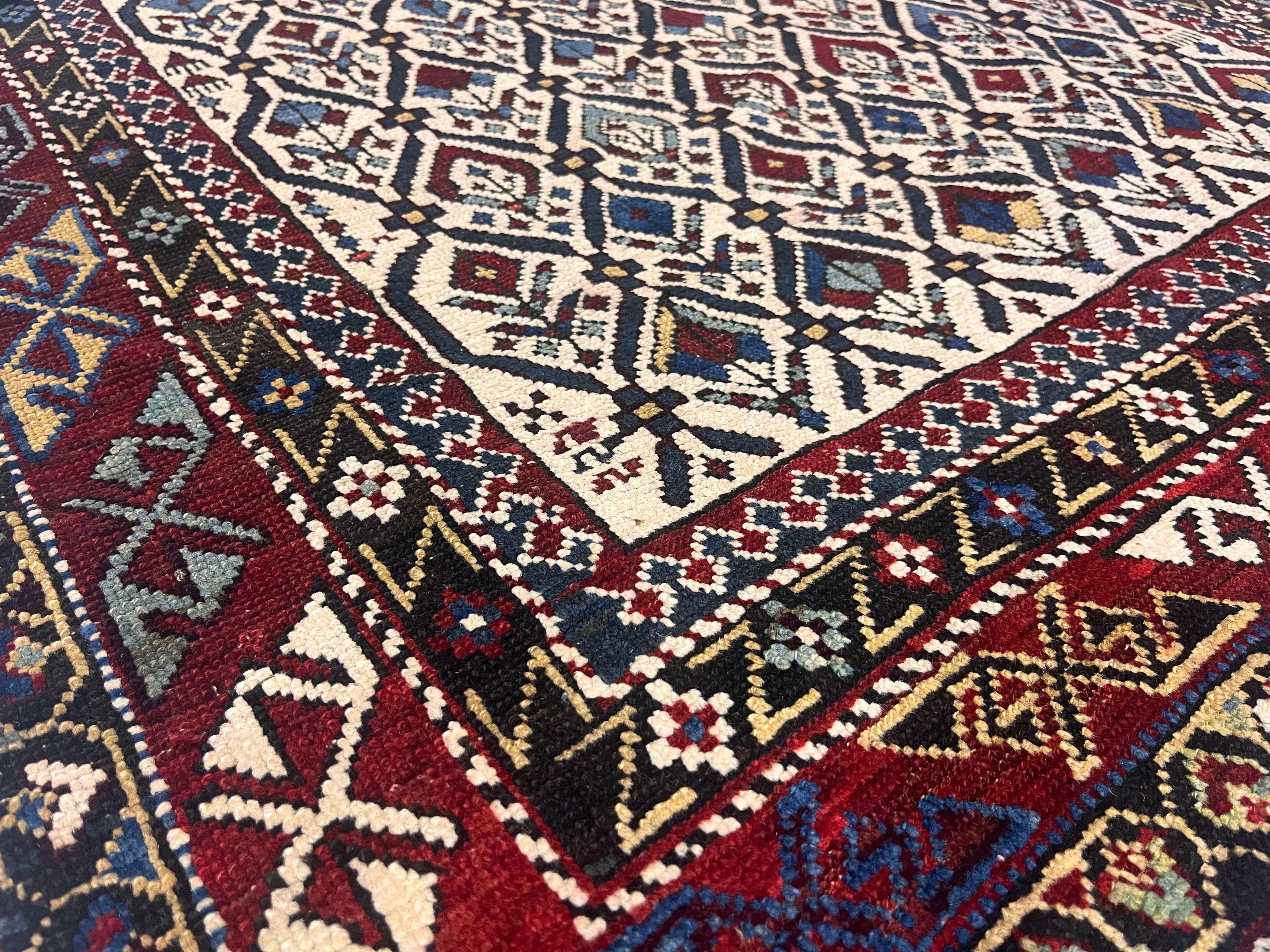 Tapis ancien caucasien Shirvan 3'9