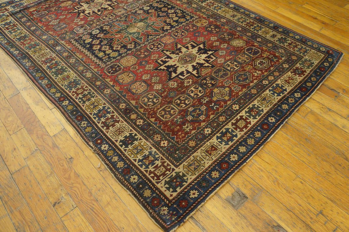 Hand-Knotted Antique Caucasian, Shirvan Rug 3' 9