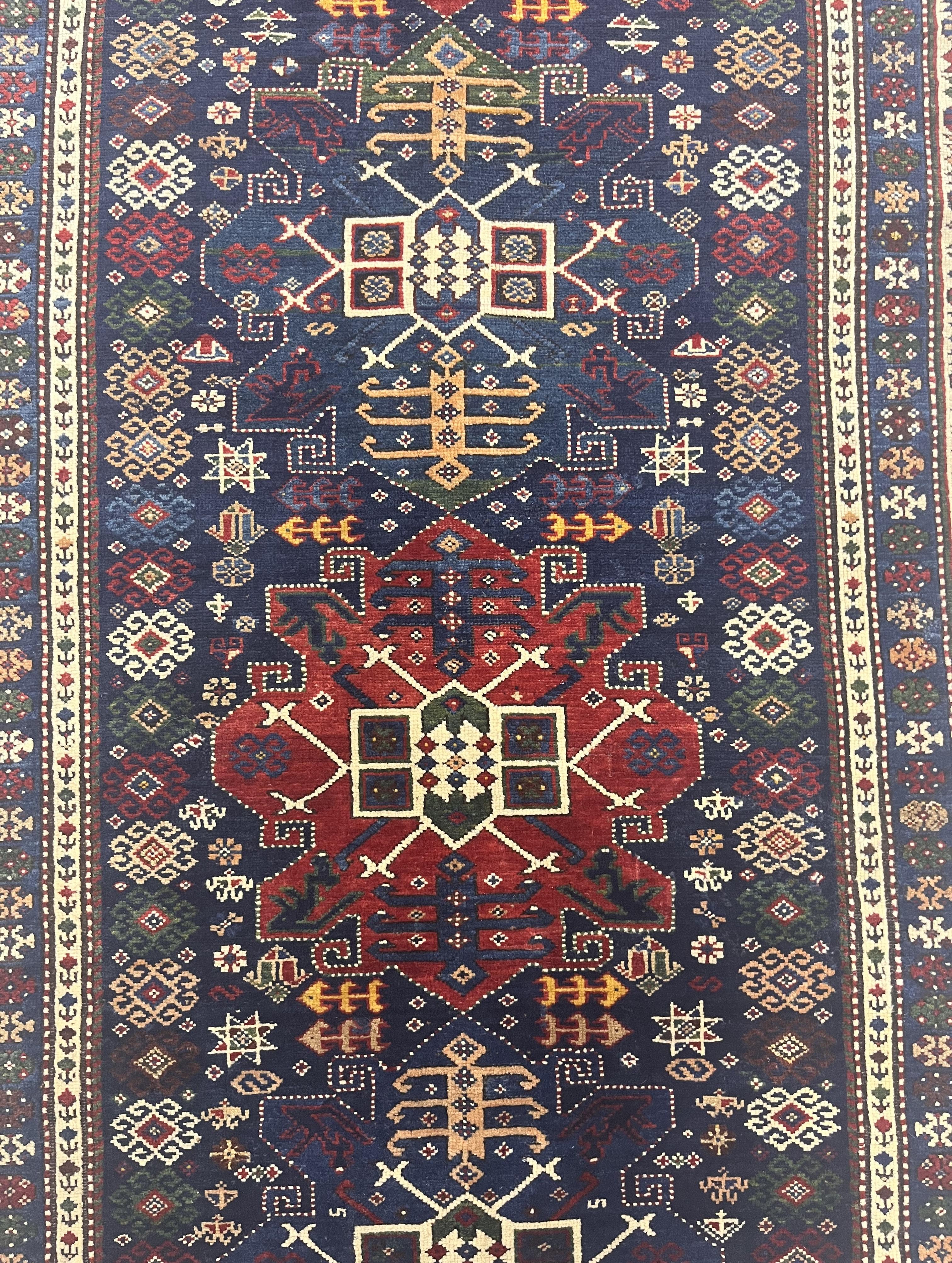 Caucasien Tapis ancien caucasien Shirvan 4'1